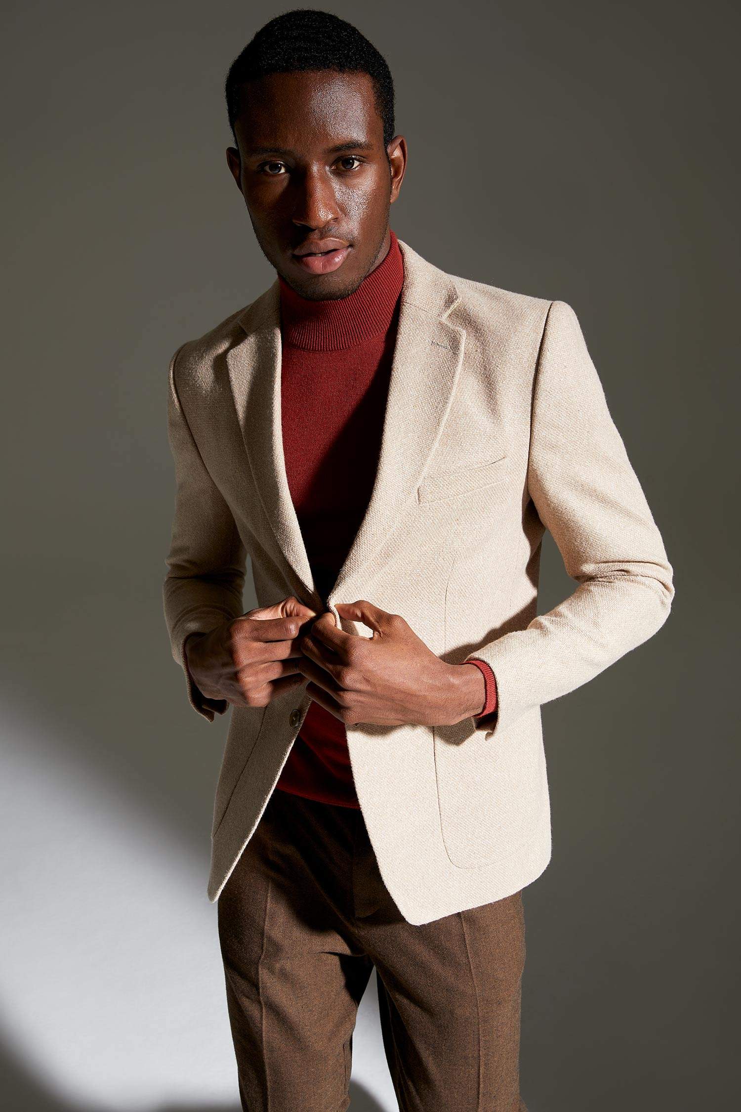 men's beige blazer jacket