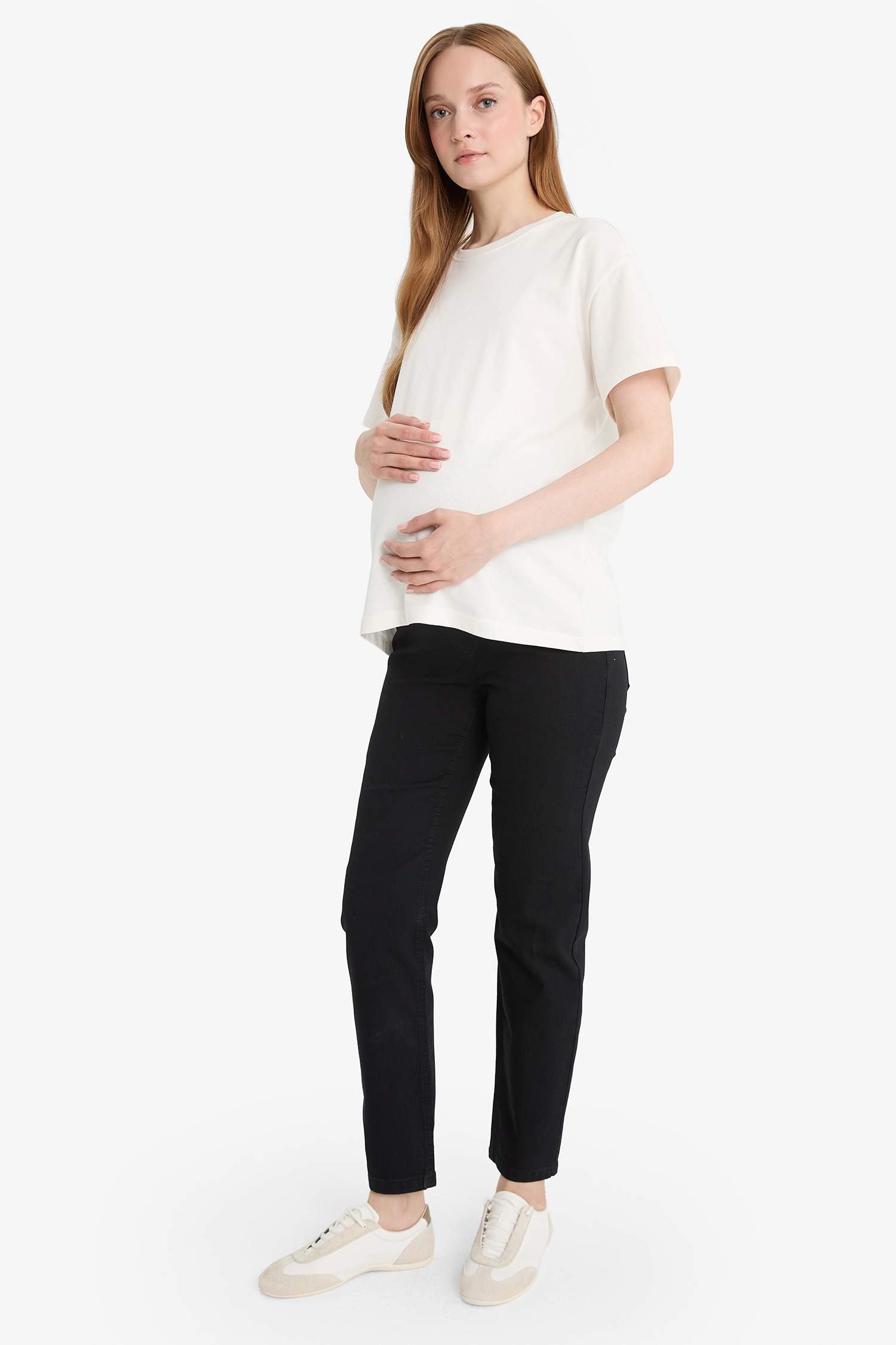 Skinny Fit Slim Leg Long Maternity Pants