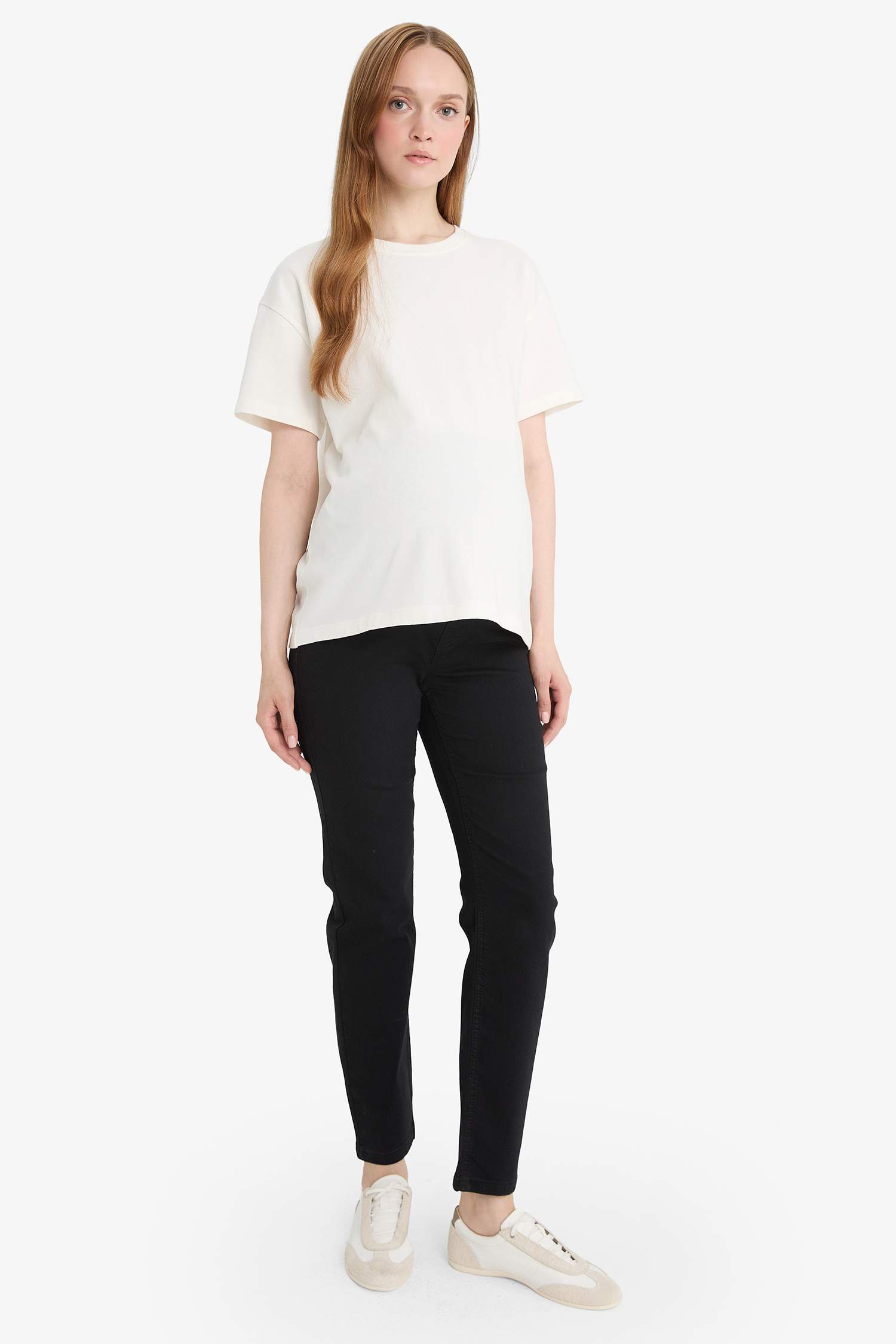 Skinny Fit Slim Leg Long Maternity Pants