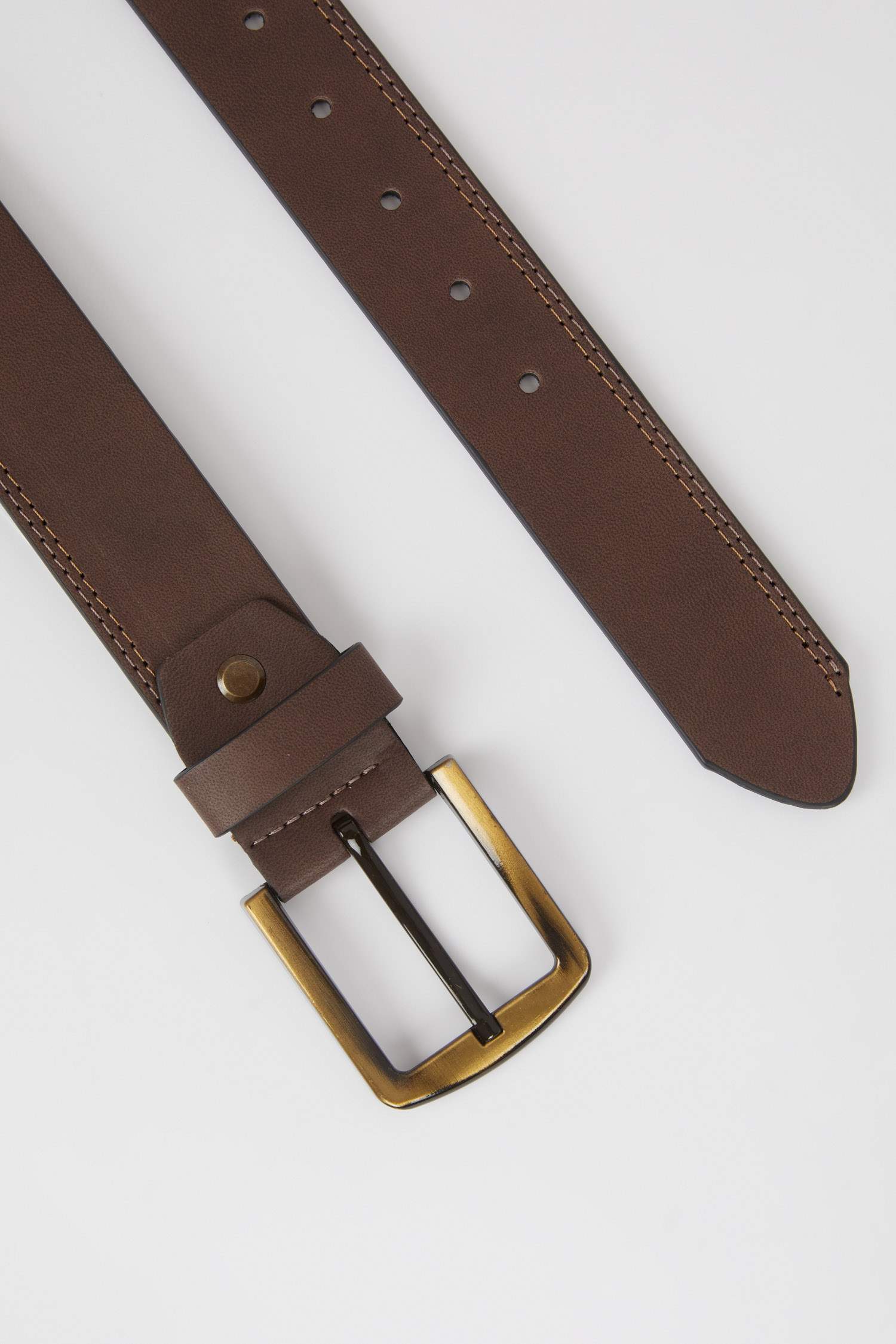 Ремень с прямоугольной пряжкой из искусственной кожи для мужчин