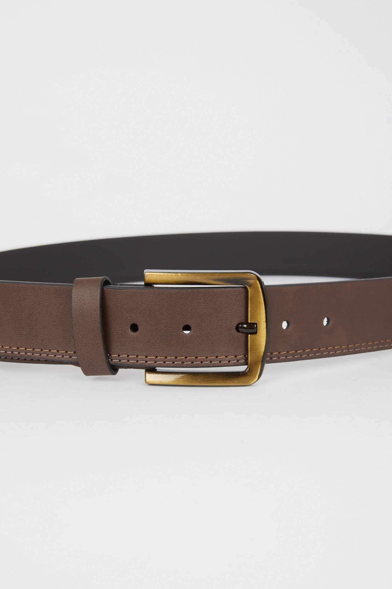 Ремень с прямоугольной пряжкой из искусственной кожи для мужчин