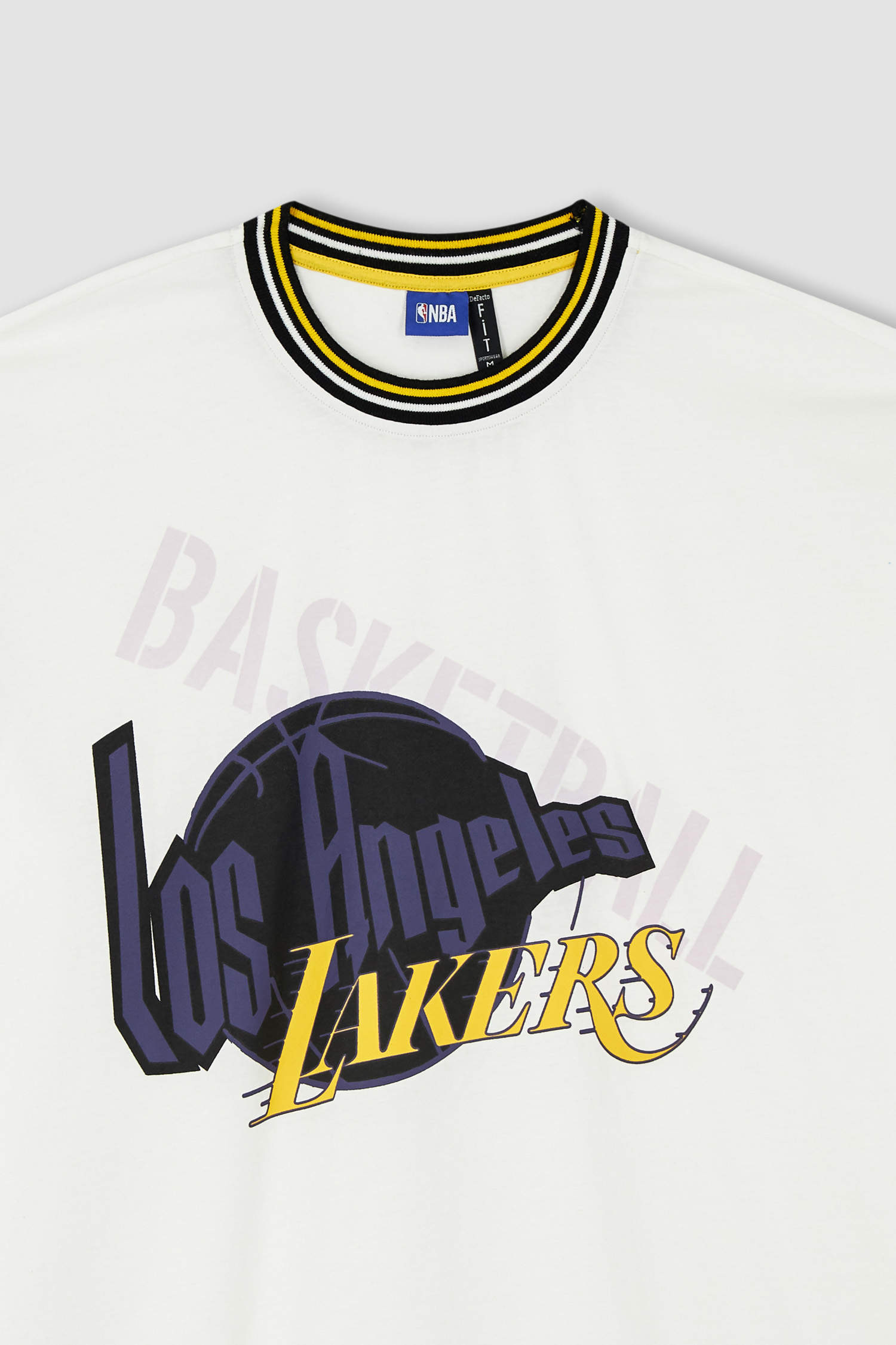 Defacto NBA Los Angeles Lakers Lisanslı Oversize Fit Kısa Kollu Pamuklu Penye Tişört. 7