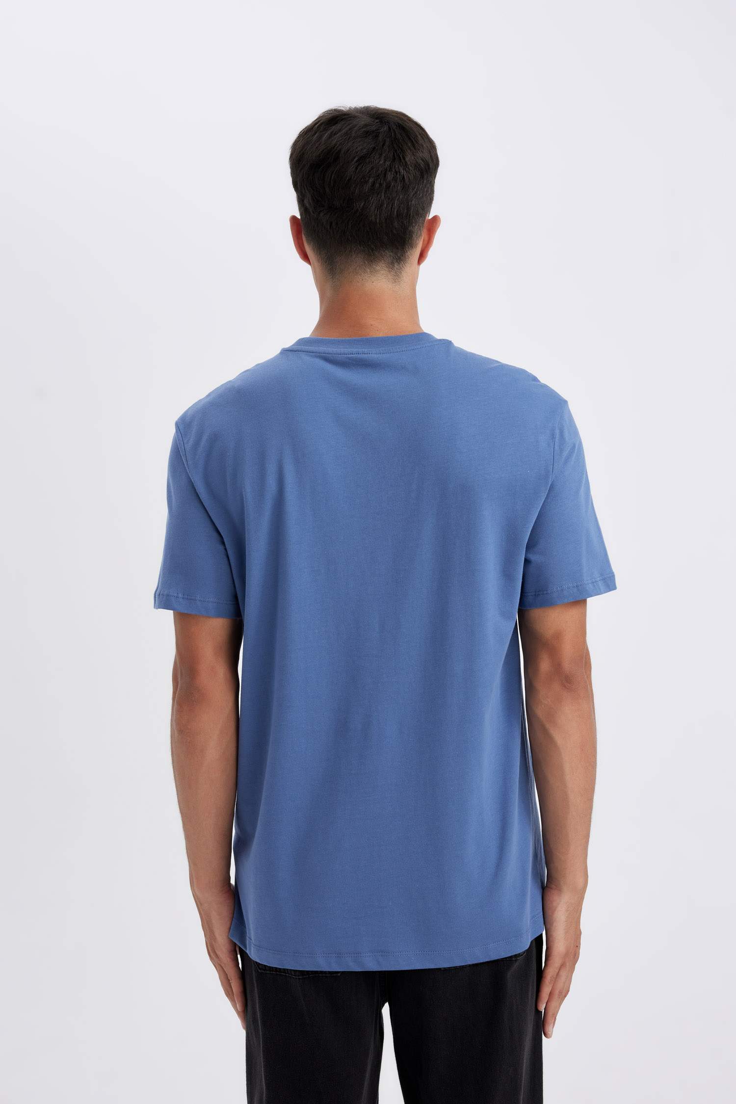New Regular Fit Crew Neck Basic Short Sleeve T-Shirt