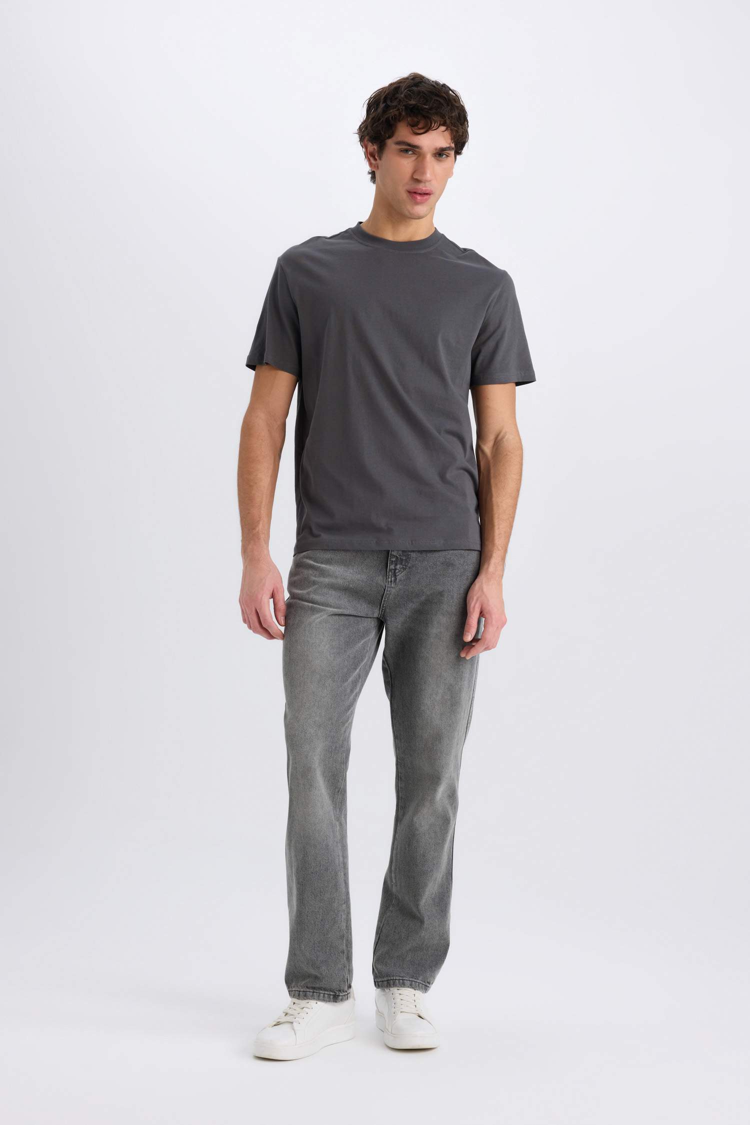 New Regular Fit Crew Neck Basic T-Shirt