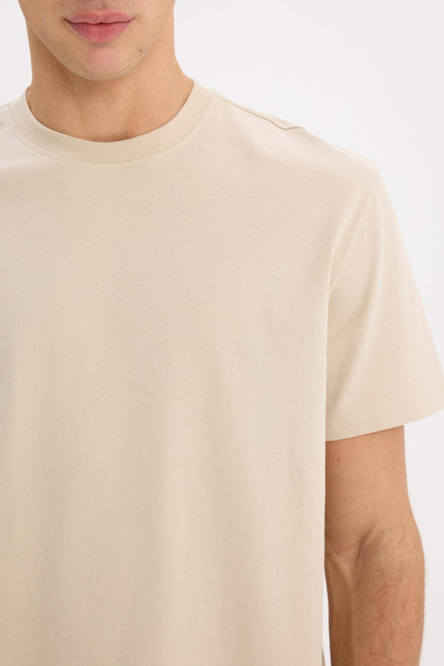New Regular Fit Crew Neck Basic T-Shirt