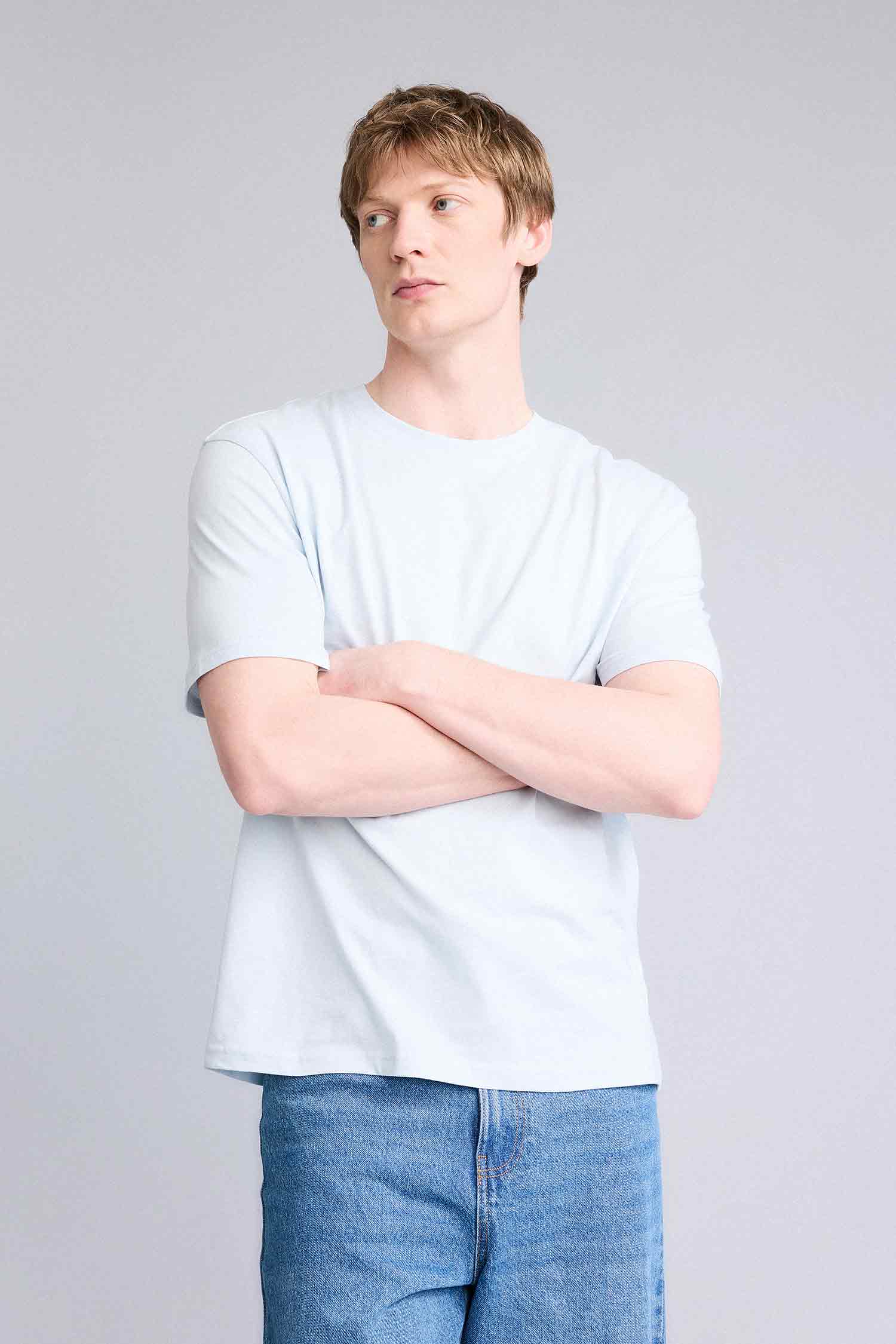 DeFacto %100 Pamuk NEW REGULAR FIT Basic Tişört görsel 3