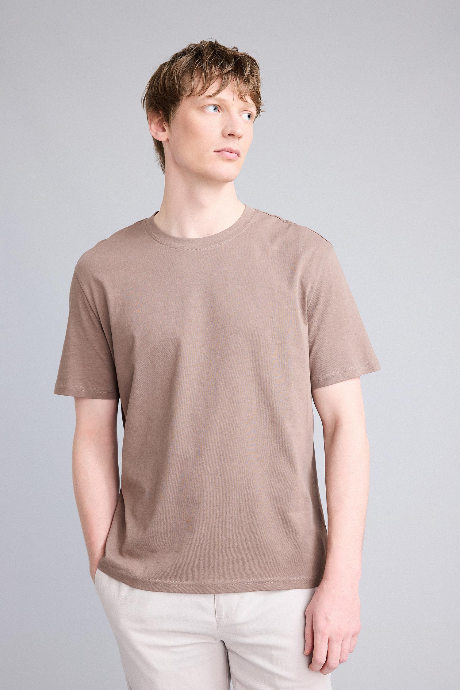 DeFacto %100 Pamuk NEW REGULAR FIT Basic Tişört görsel 3
