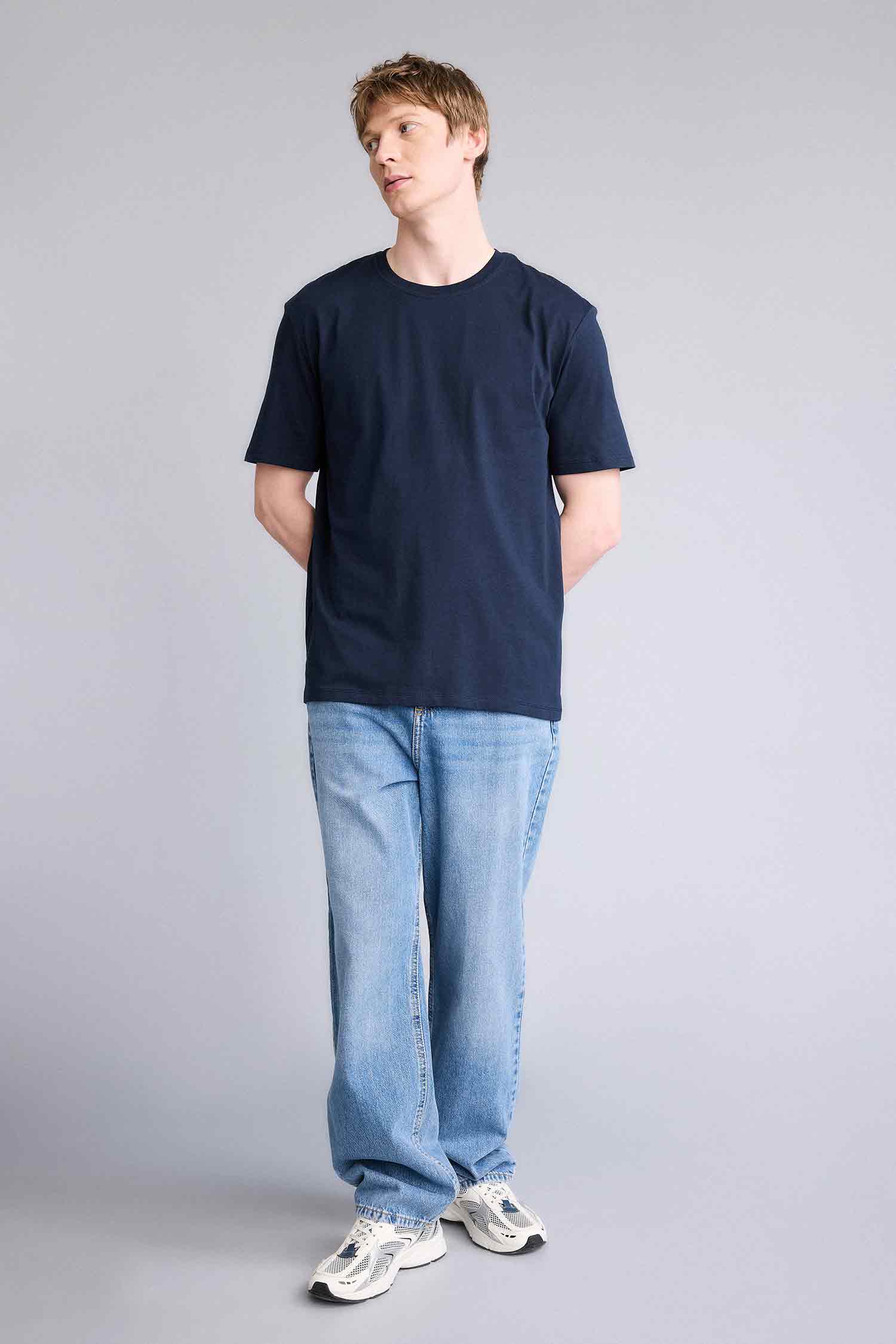 DeFacto %100 Pamuk NEW REGULAR FIT Basic Tişört görsel 2