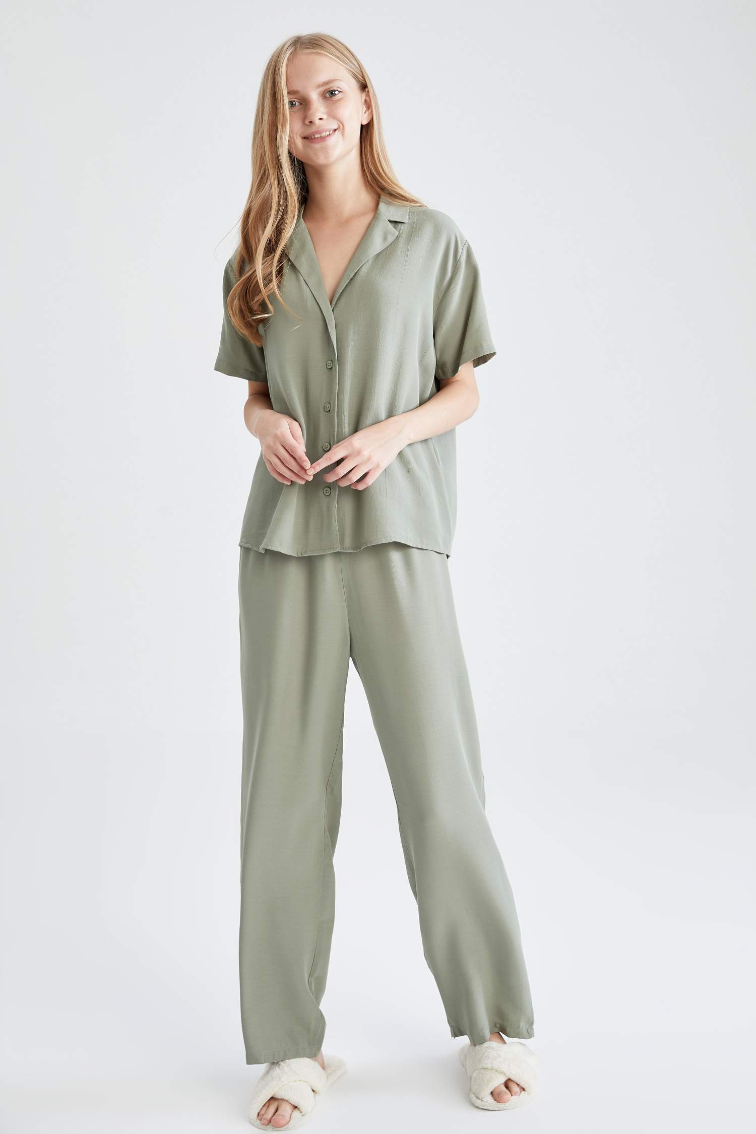 Regular Fit Short Sleeve Pyjamas Top 