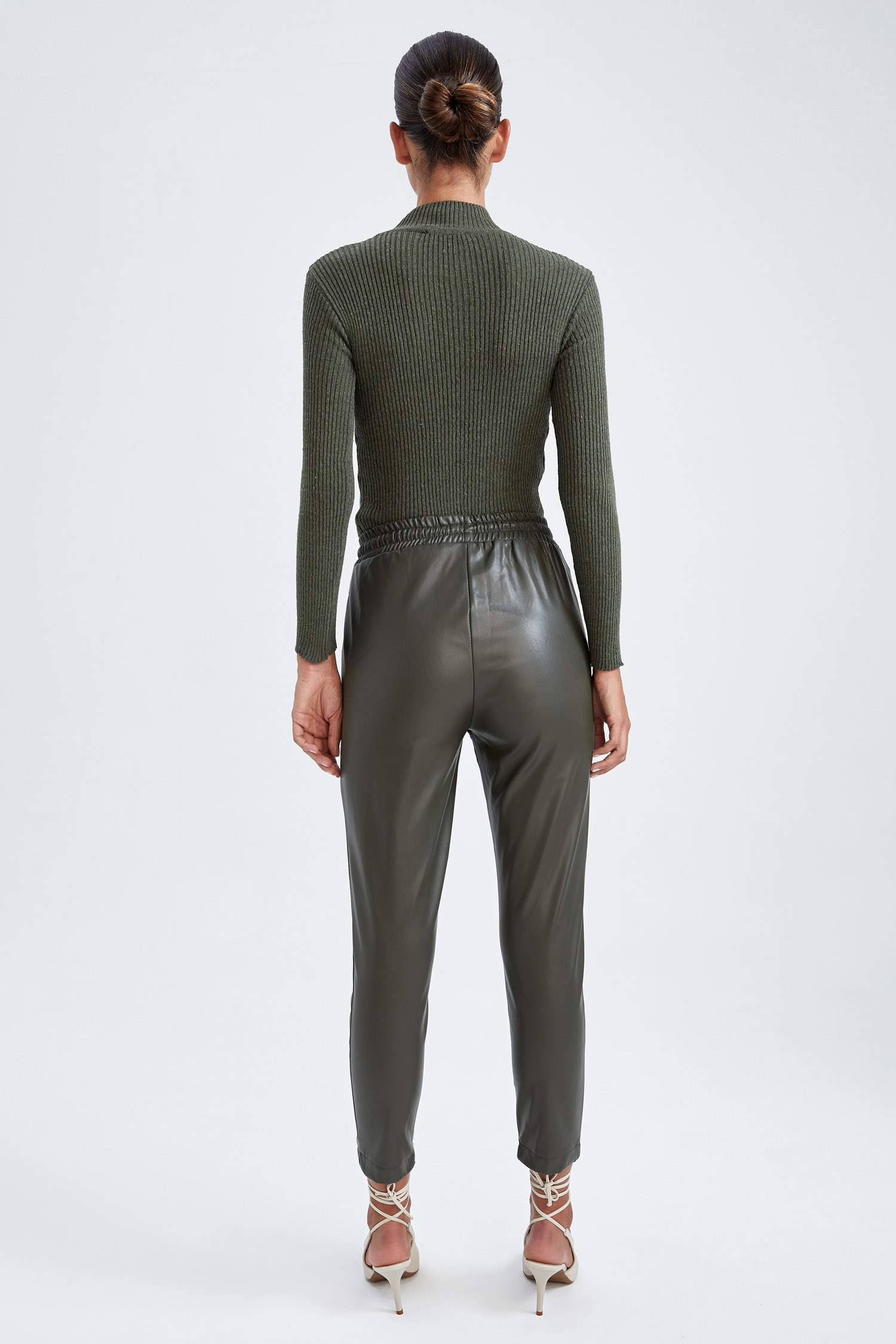 Jogger Pocket Faux Leather Trousers