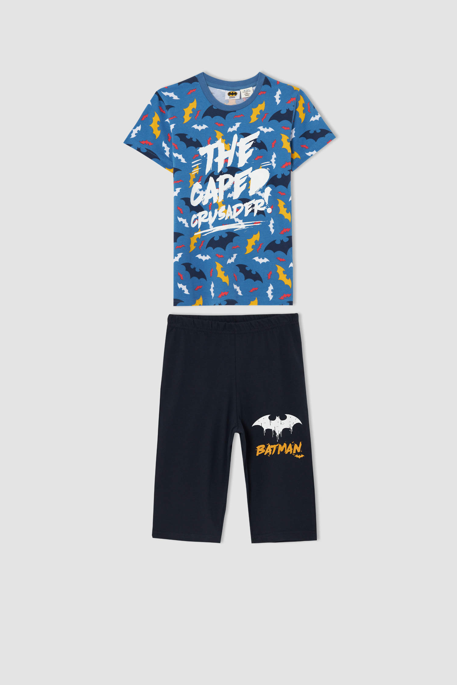 Erkek Çocuk Batman Lisanslı Kısa Kollu Pijama Takımı