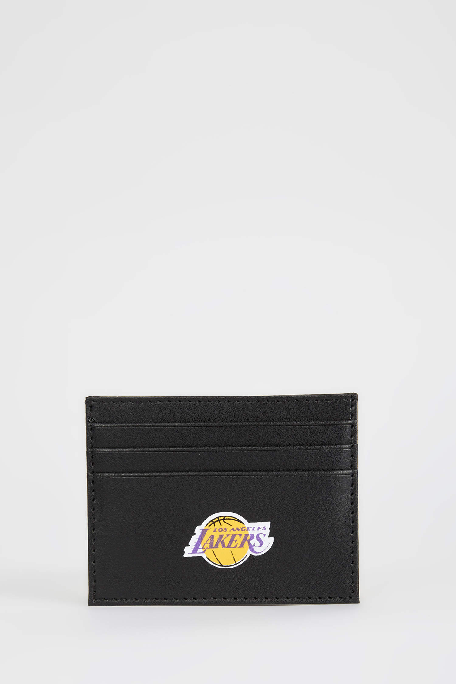 Black MAN Men's NBA Los Angeles Lakers Licensed Faux Leather Business Card  Holder 2464490 | DeFacto