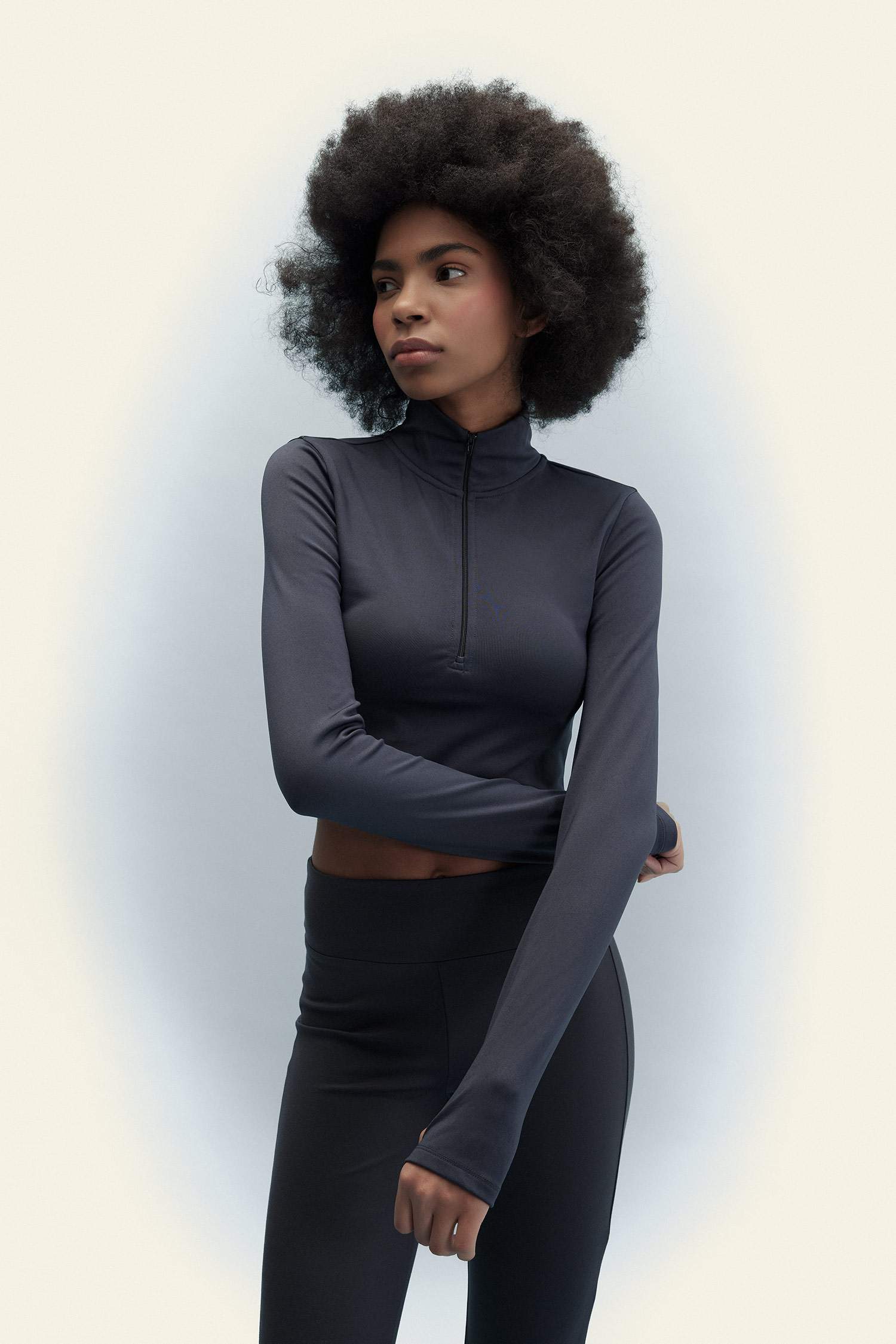 Slim Fit Zippered T-Shirt