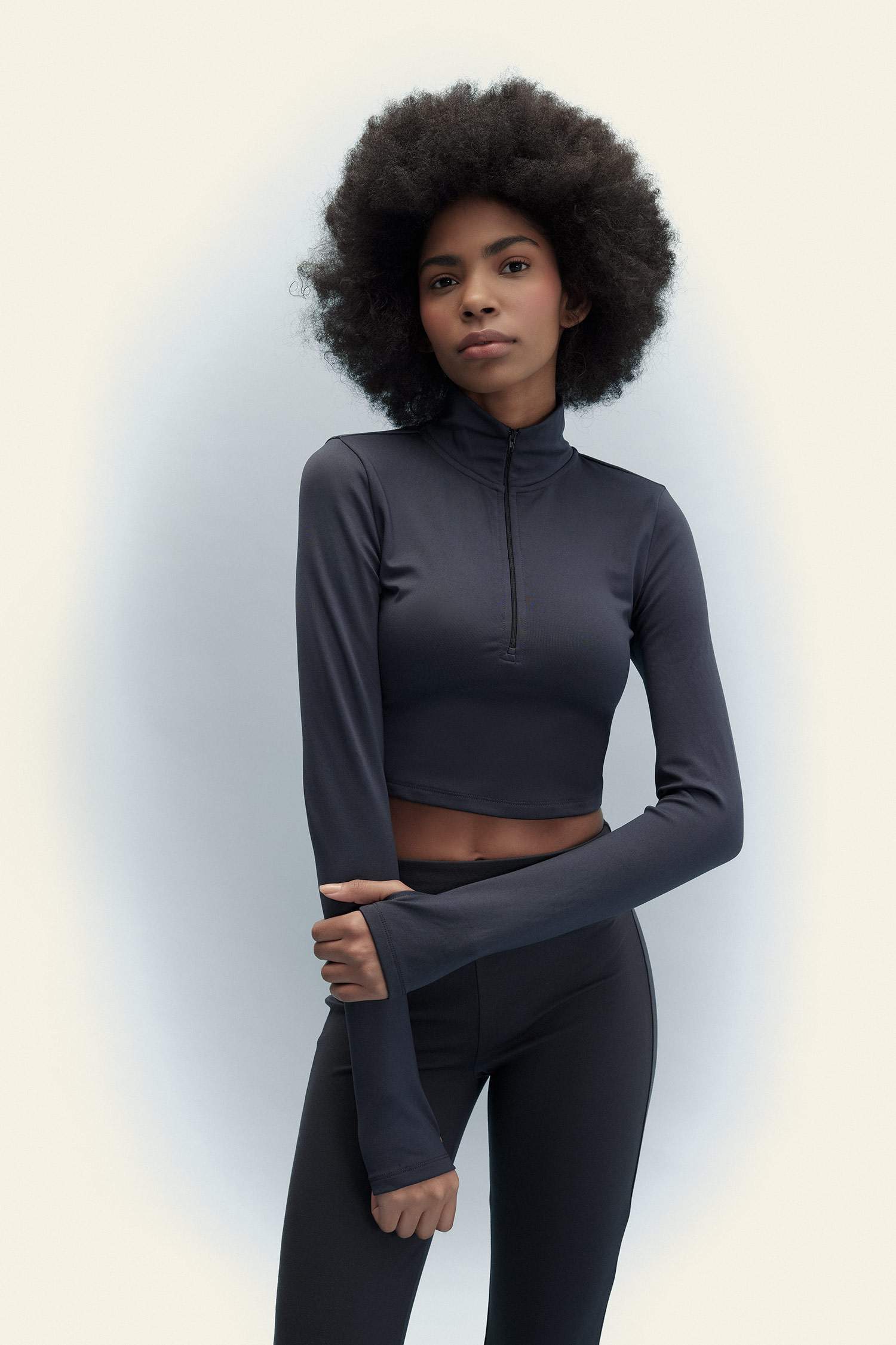 Slim Fit Zippered T-Shirt