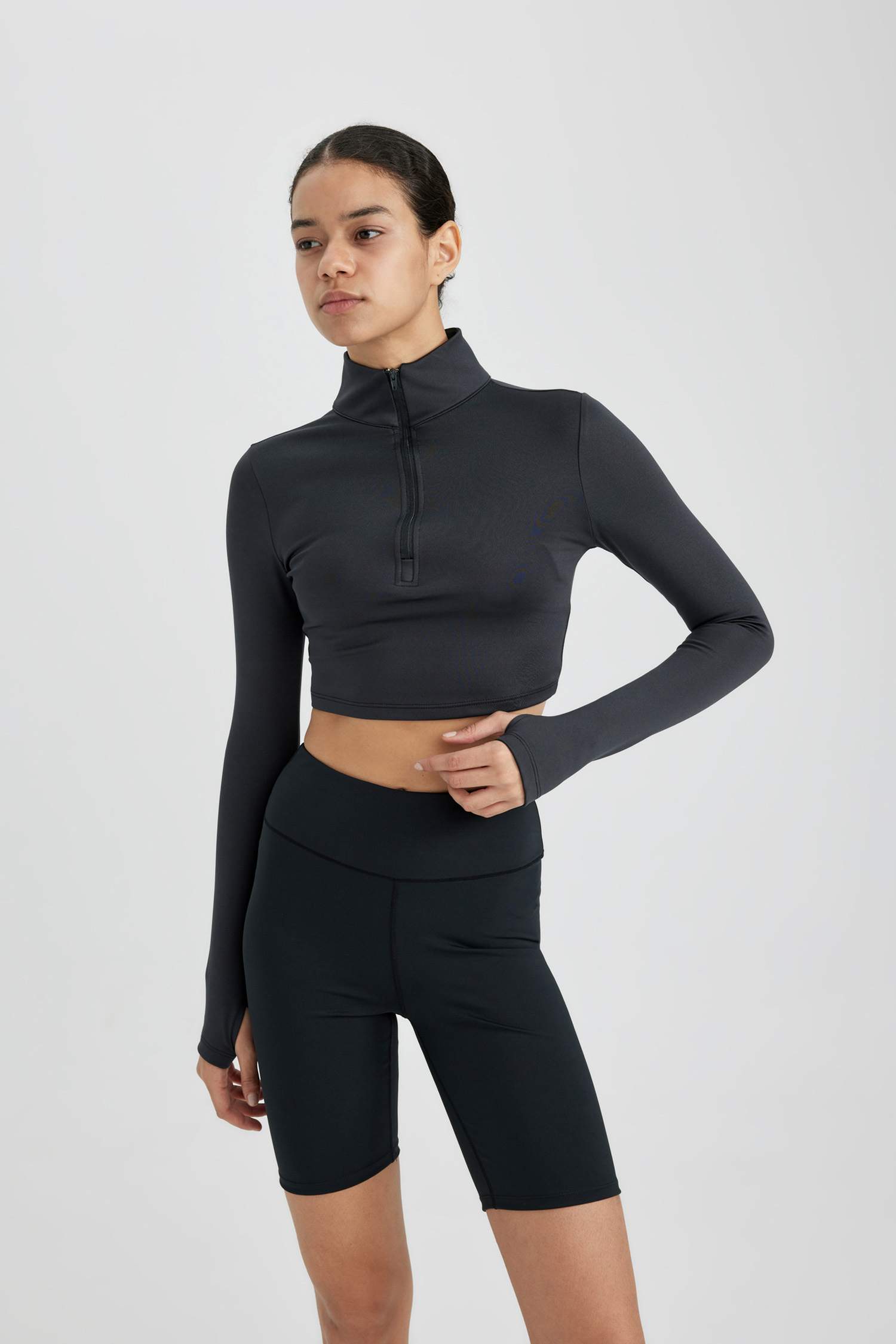 Slim Fit Zippered T-Shirt