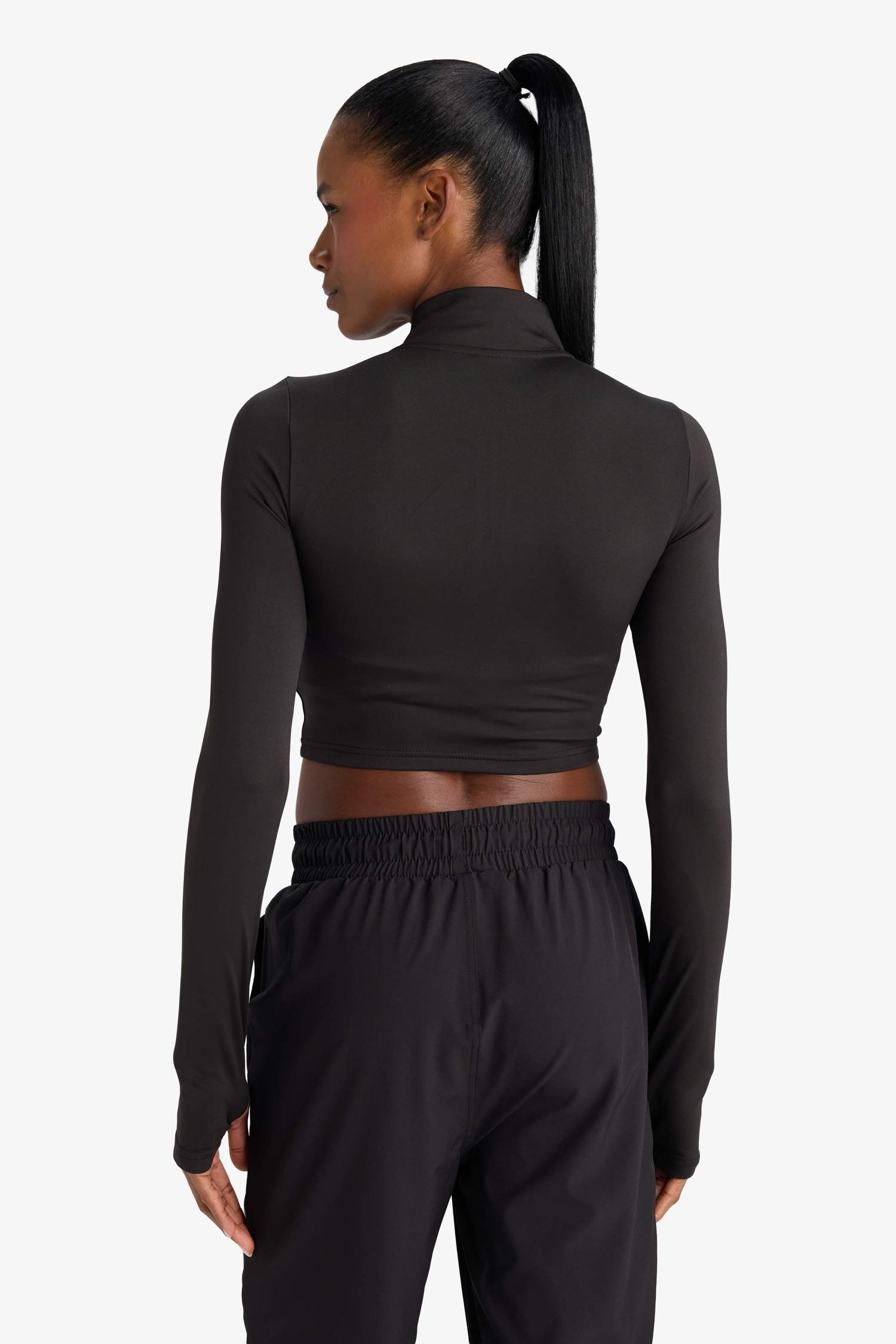 DeFactoFit Slim Fit Zippered Sports Stretch Fabric T-Shirt