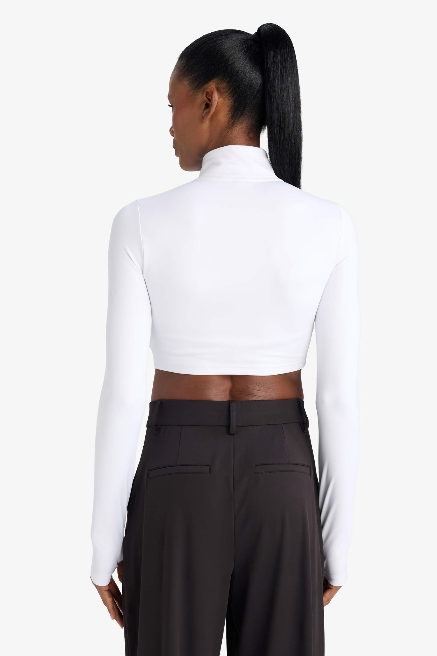 DeFactoFit Slim Fit Dar Kesim Fermuarlı Dik Yaka İçi Yumuşak Tüylü Esnek Kumaş Uzun Kollu Tişört