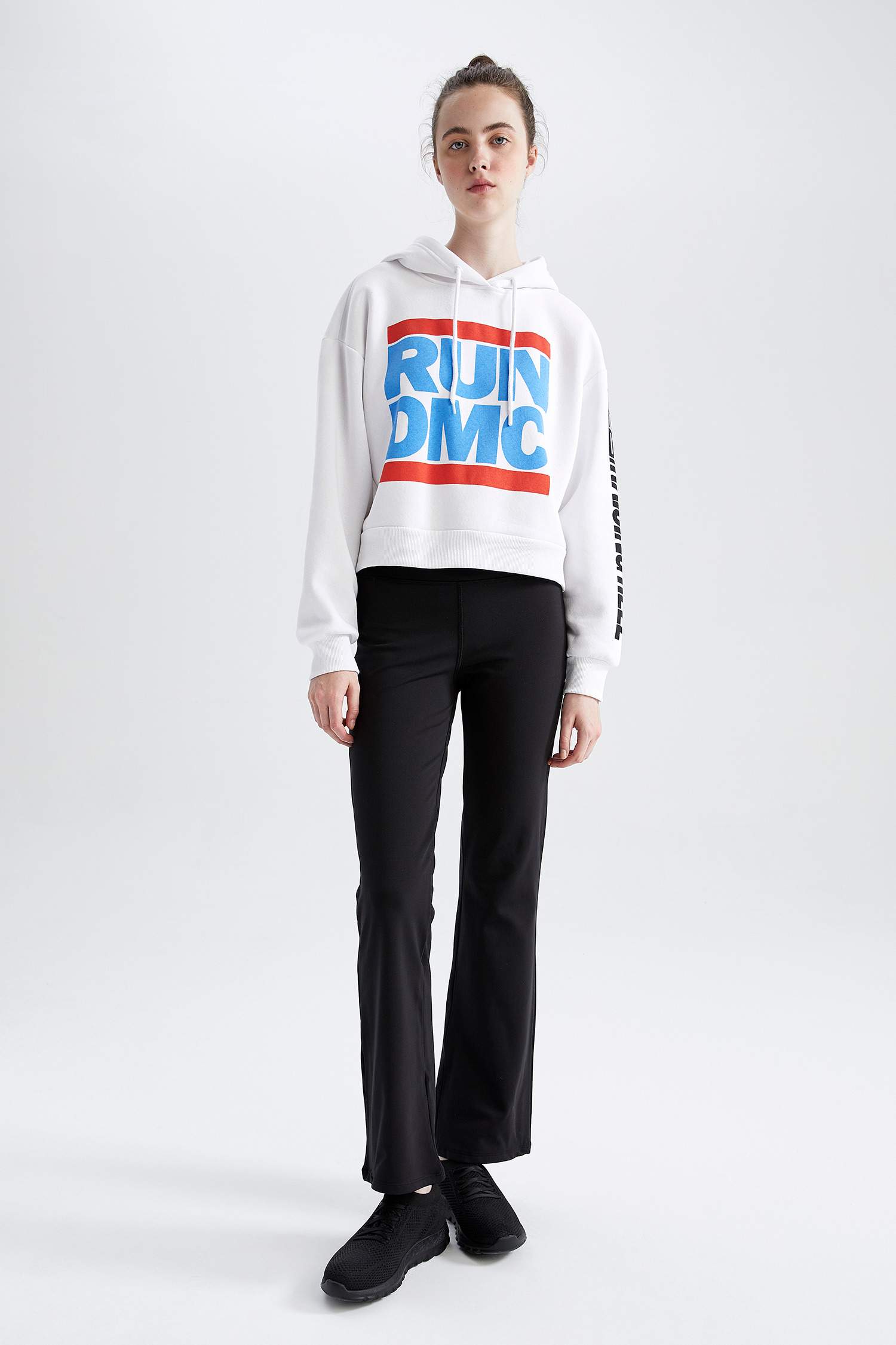 Defacto Fit Regular Fit High Waist Wide Leg Soft Feather Warmtech Sweatpants