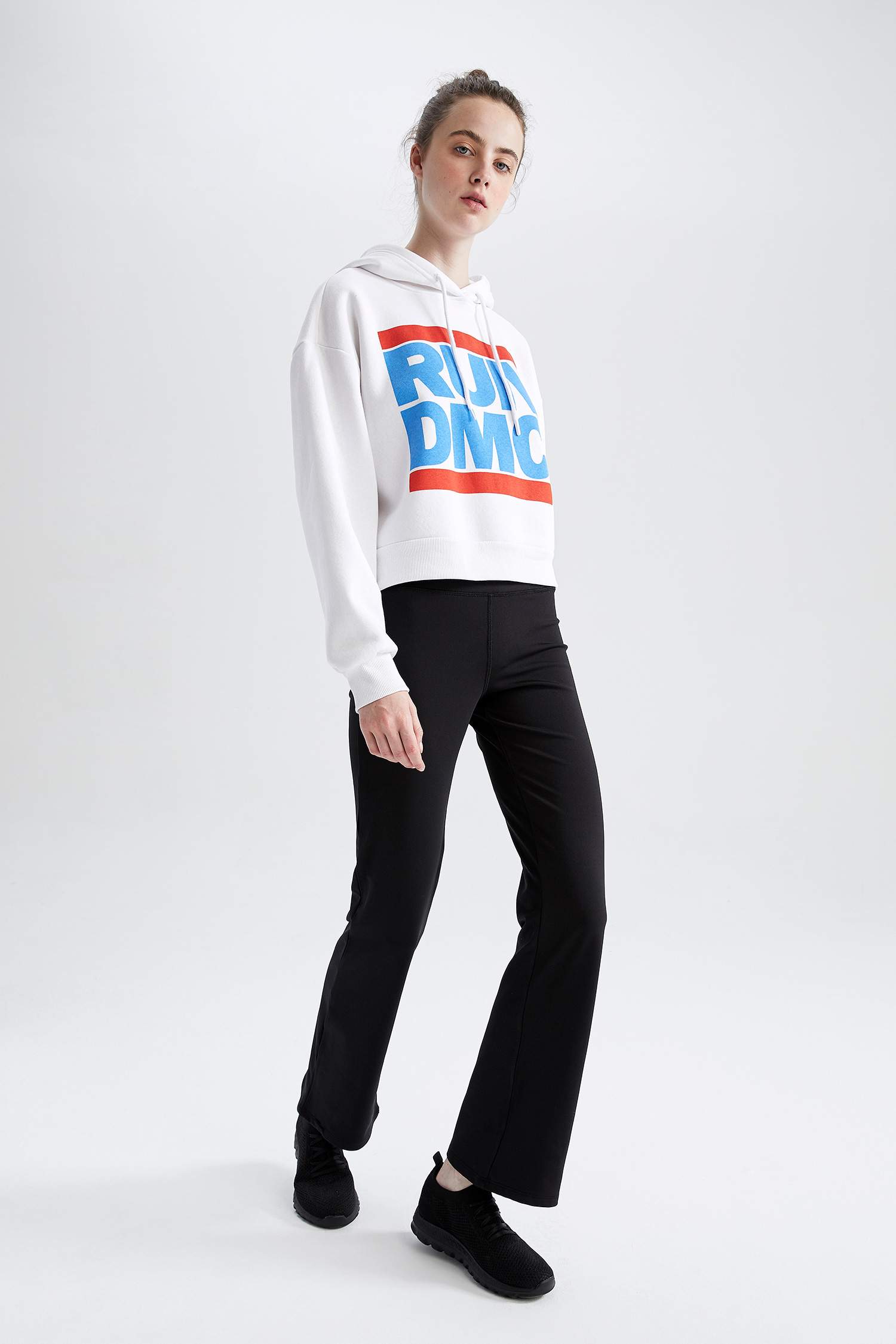 Defacto Fit Regular Fit High Waist Wide Leg Soft Feather Warmtech Sweatpants