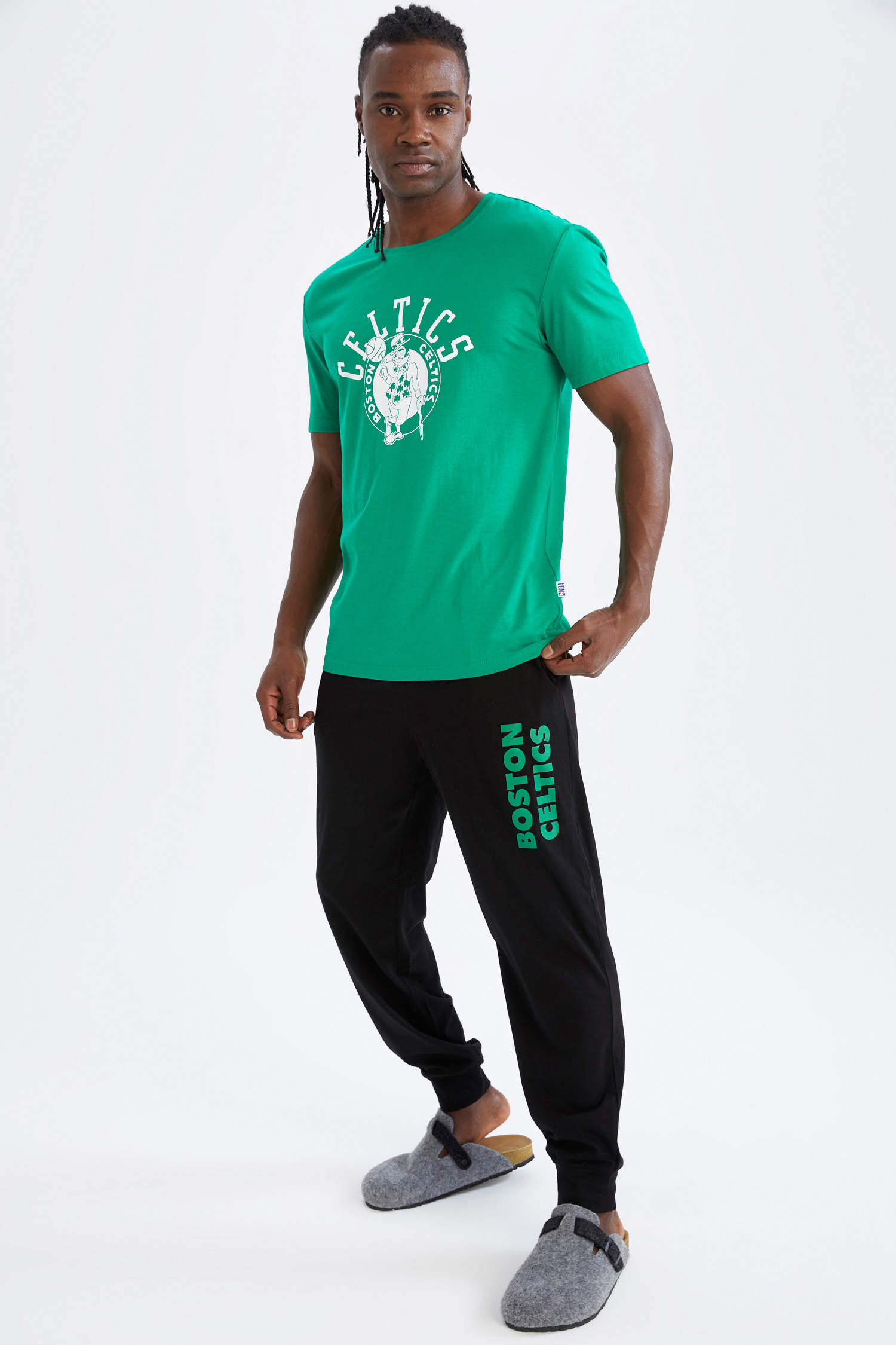 Defacto NBA Boston Celtics Lisanslı Regular Fit Pijama Takımı. 3