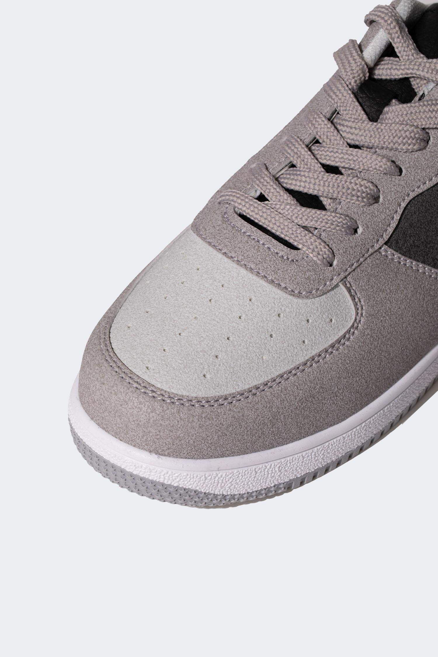 سنيكرز رجالي جلد صناعي بكعب مسطح برباط