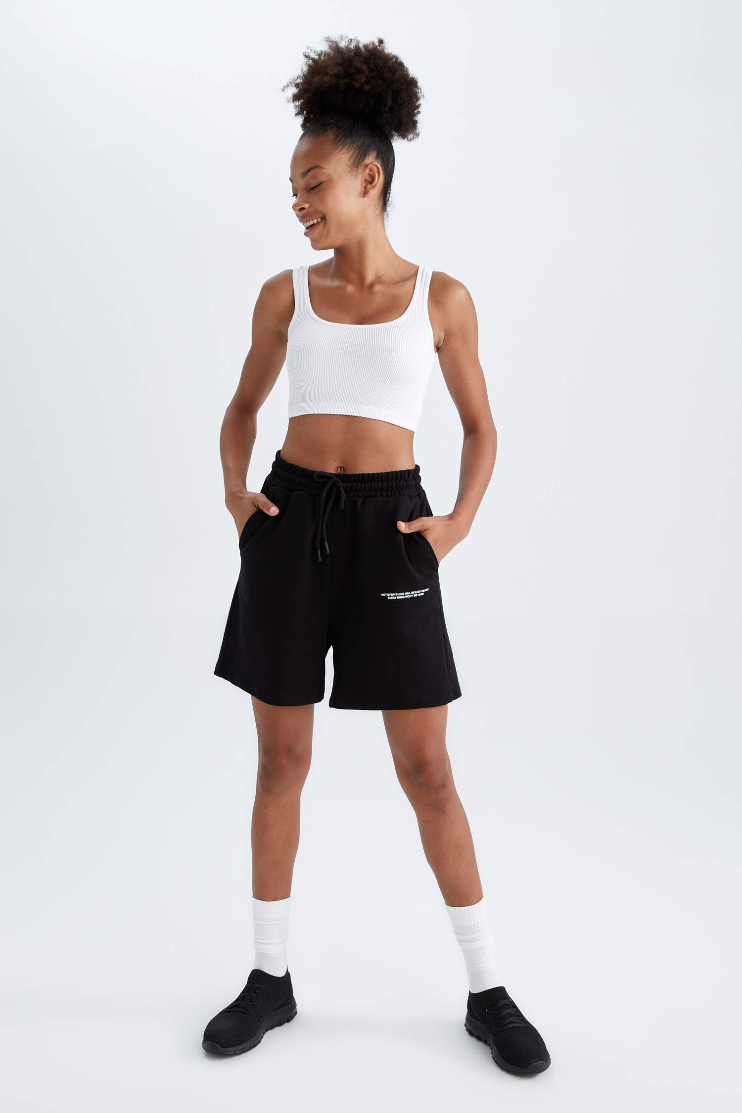 Шорты оверсайз из хлопка для женщин