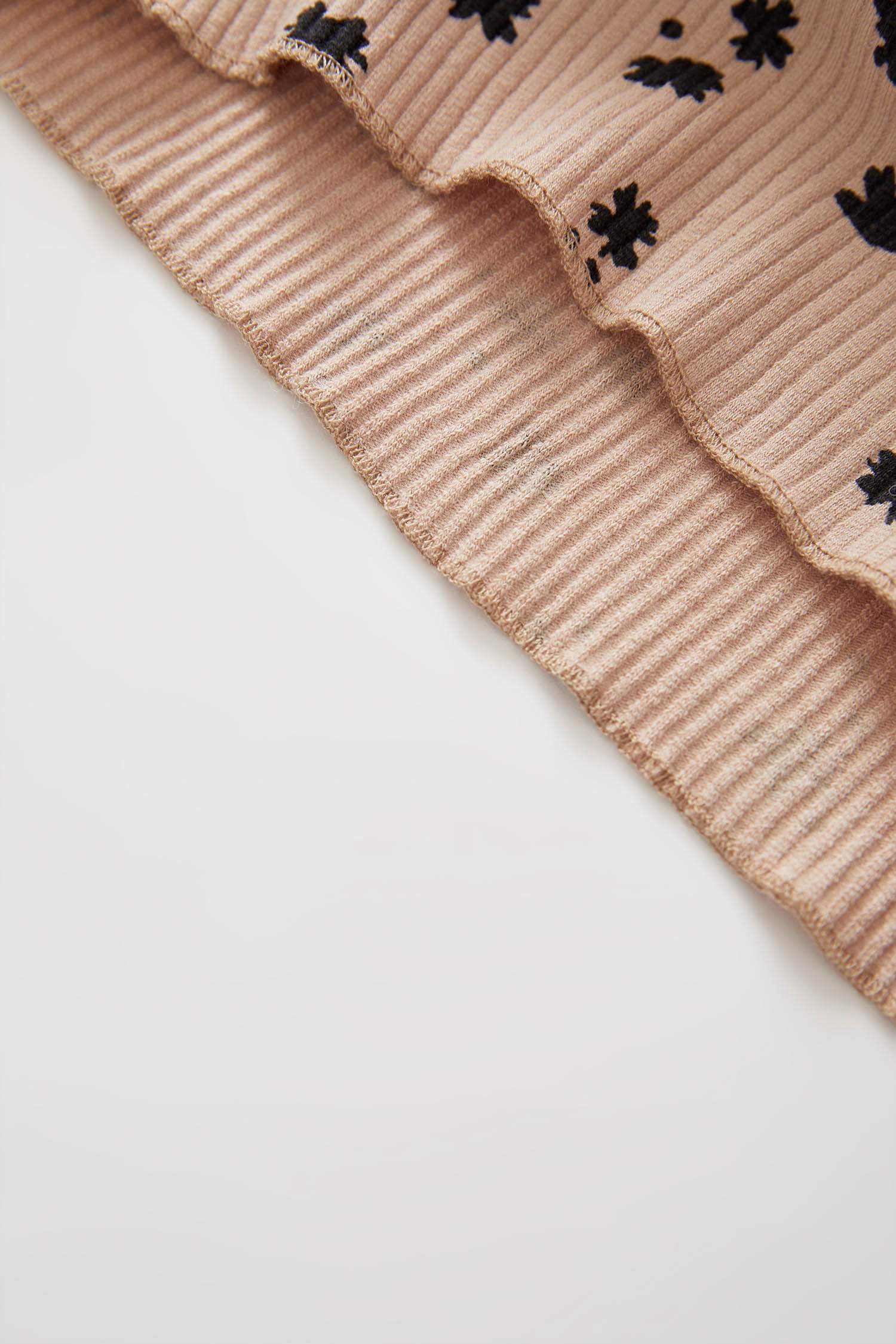 Defacto Kız Bebek Desenli Bisiklet Yaka Fitili Uzun Kollu Tişört. 1