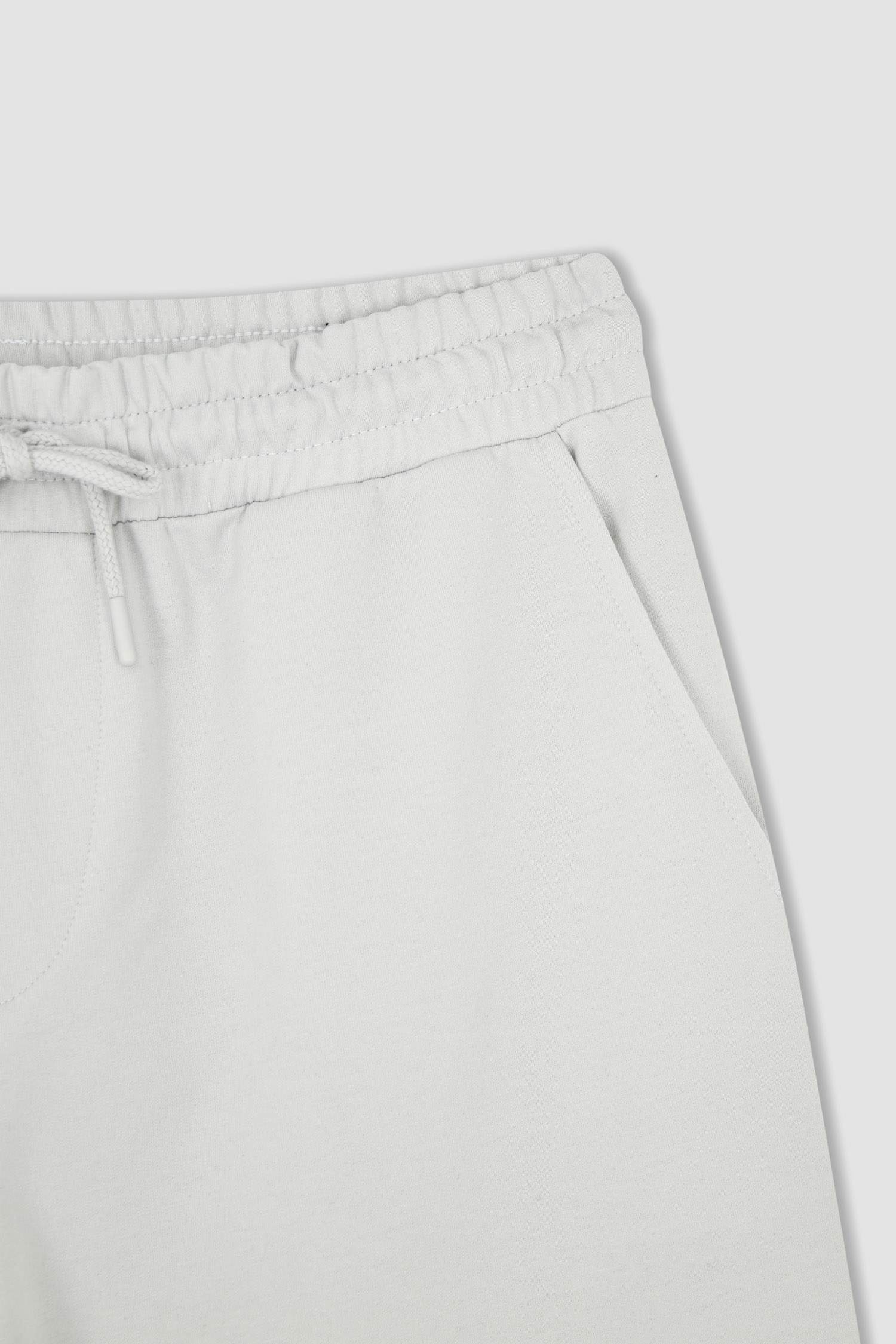 Regular Fit Pamuklu Penye Şort