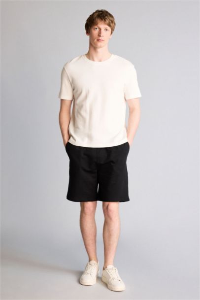 DeFacto Slim Fit Pamuklu Basic Bermuda Şort