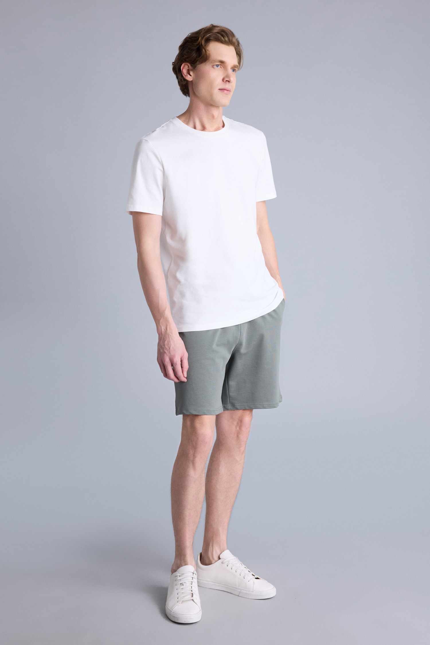 DeFacto Slim Fit Pamuklu Basic Bermuda Şort görsel 3