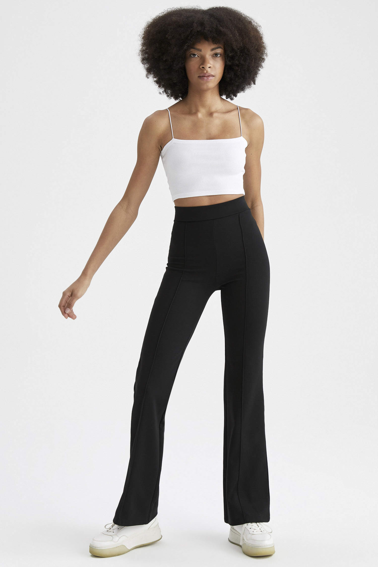 Black WOMEN High Waisted Palazzo Culottes 2446198 | DeFacto