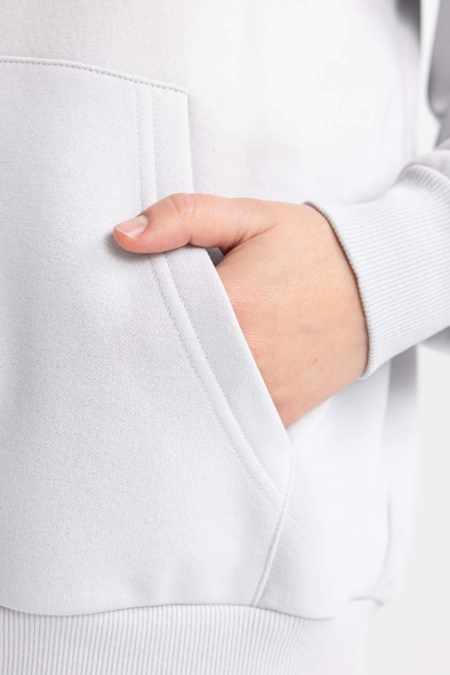 Relax Fit Kapüşonlu Kanguru Cepli Kalın Basic Düz Sweatshirt