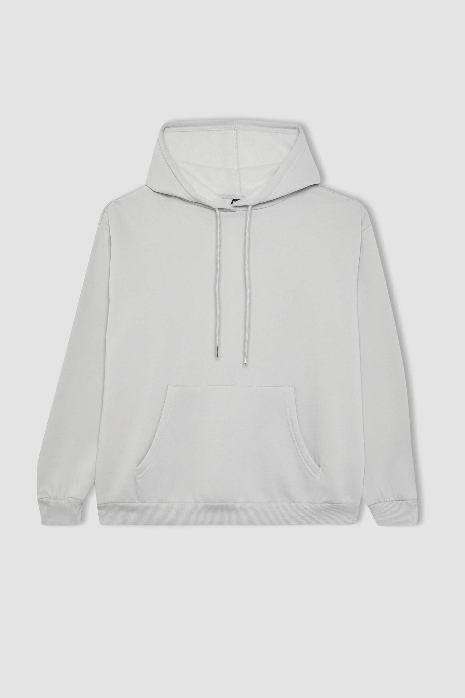 Relax Fit Kapüşonlu Kanguru Cepli Kalın Basic Düz Sweatshirt