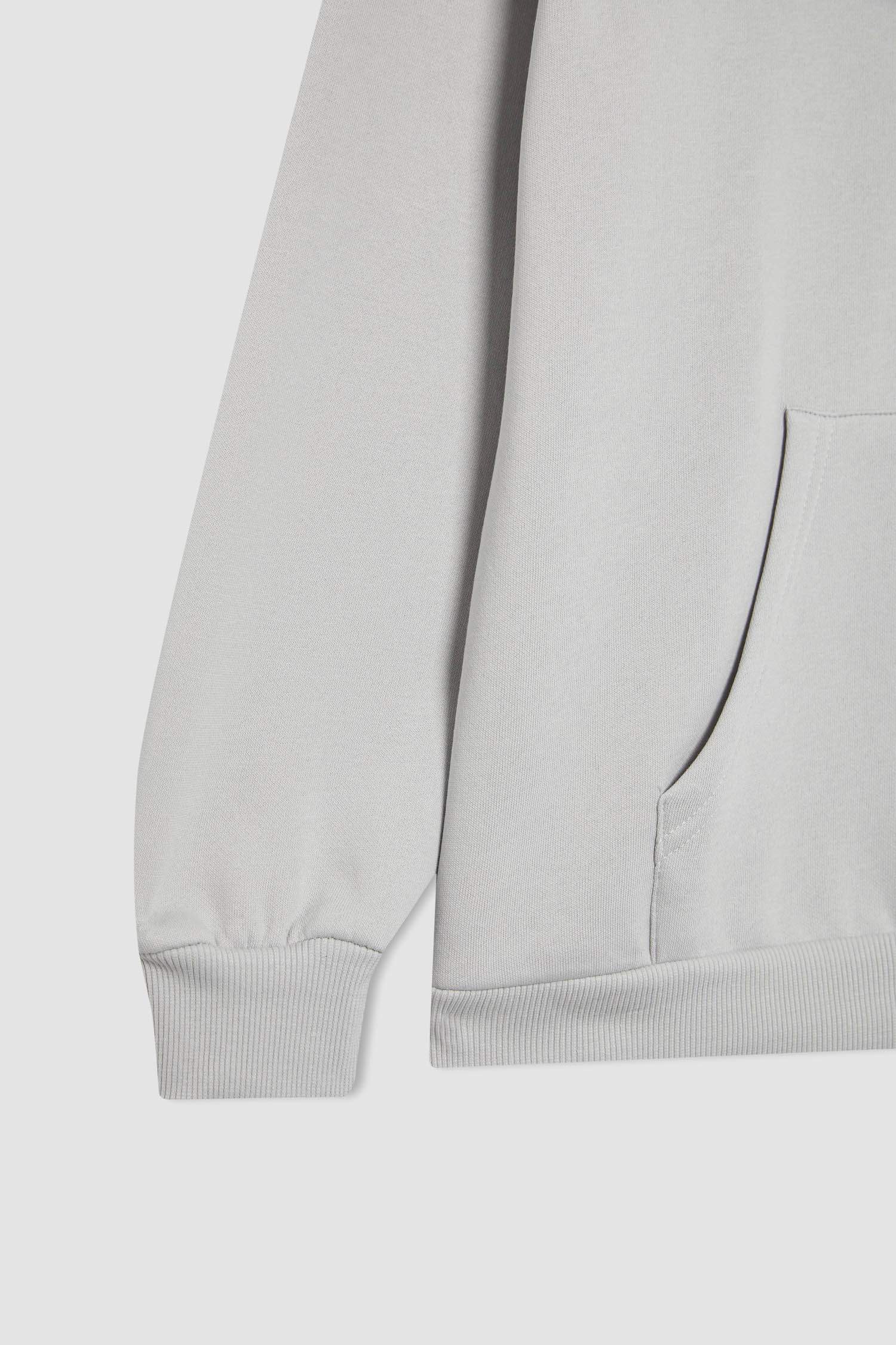 Relax Fit Kapüşonlu Kanguru Cepli Kalın Basic Düz Sweatshirt