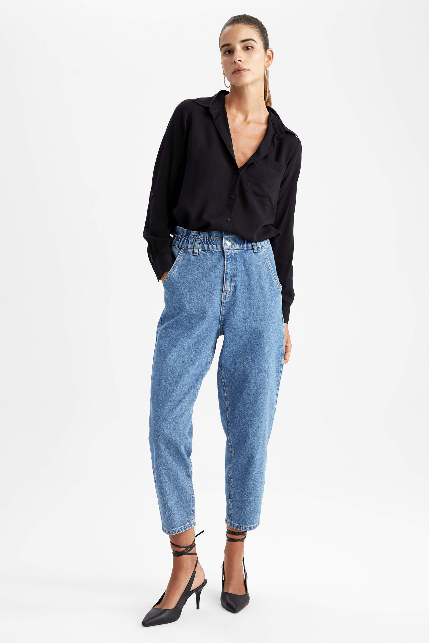 Regular Fit Shirt Collar Long Sleeve Shirt