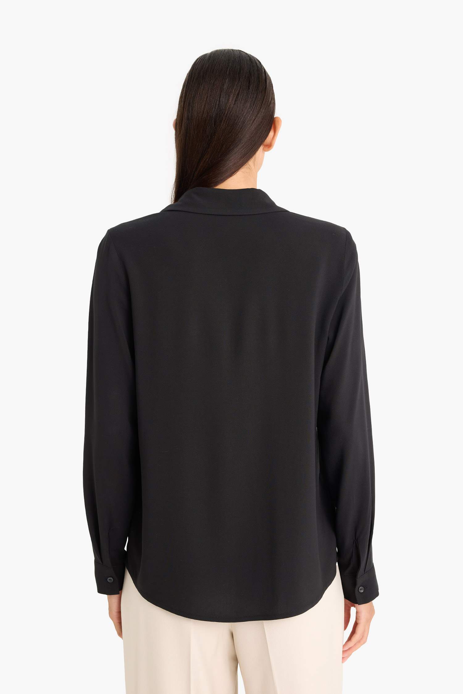 қалыпты пішім Ұзын жеңді көйлек