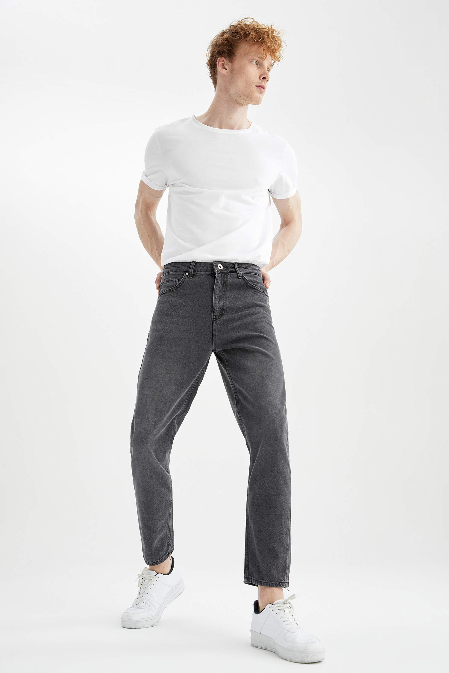 Defacto 90's Slim Fit Normal Bel Boru Paça Jean Pantolon. 2