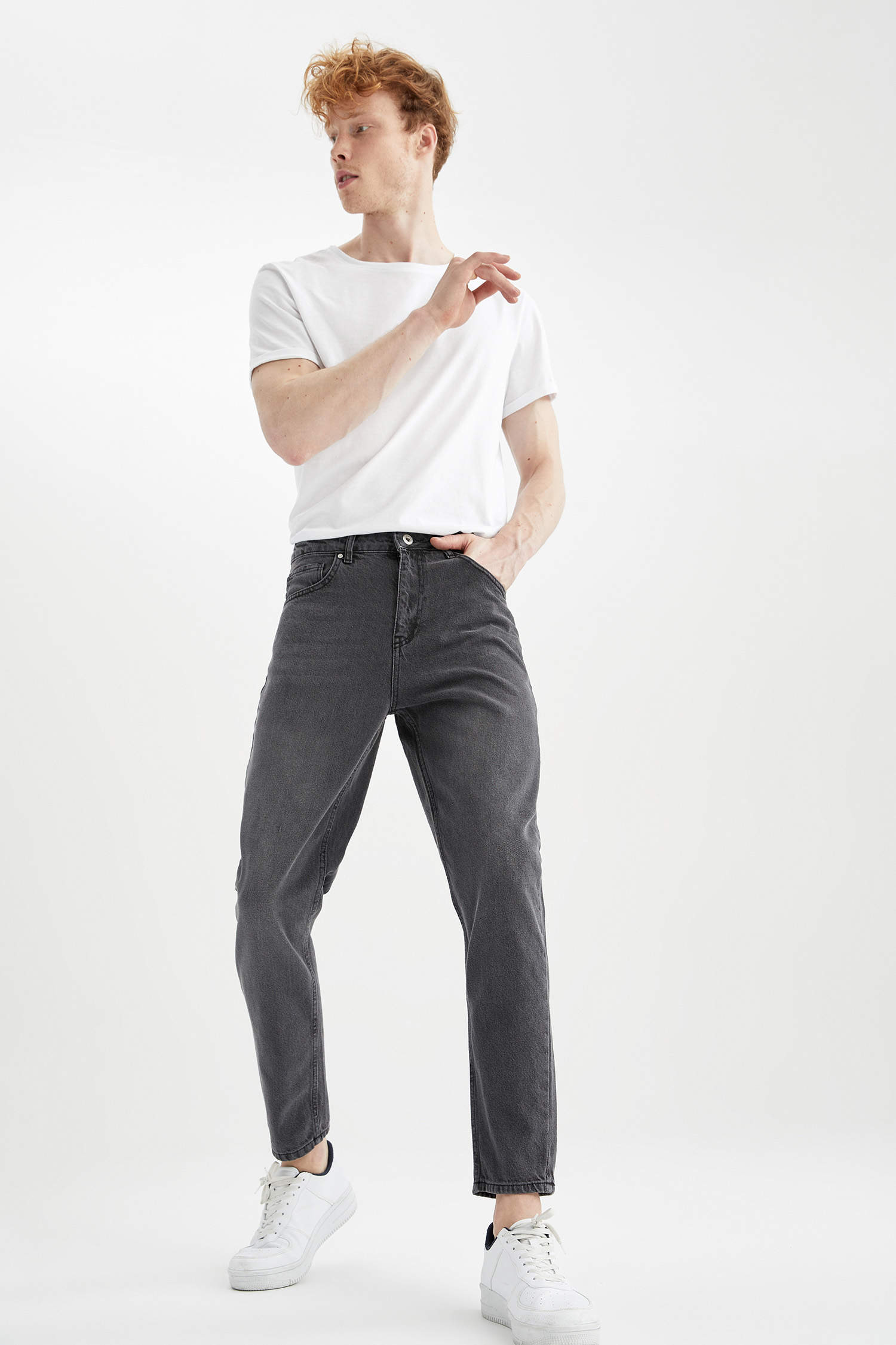 Defacto 90's Slim Fit Normal Bel Boru Paça Jean Pantolon. 1