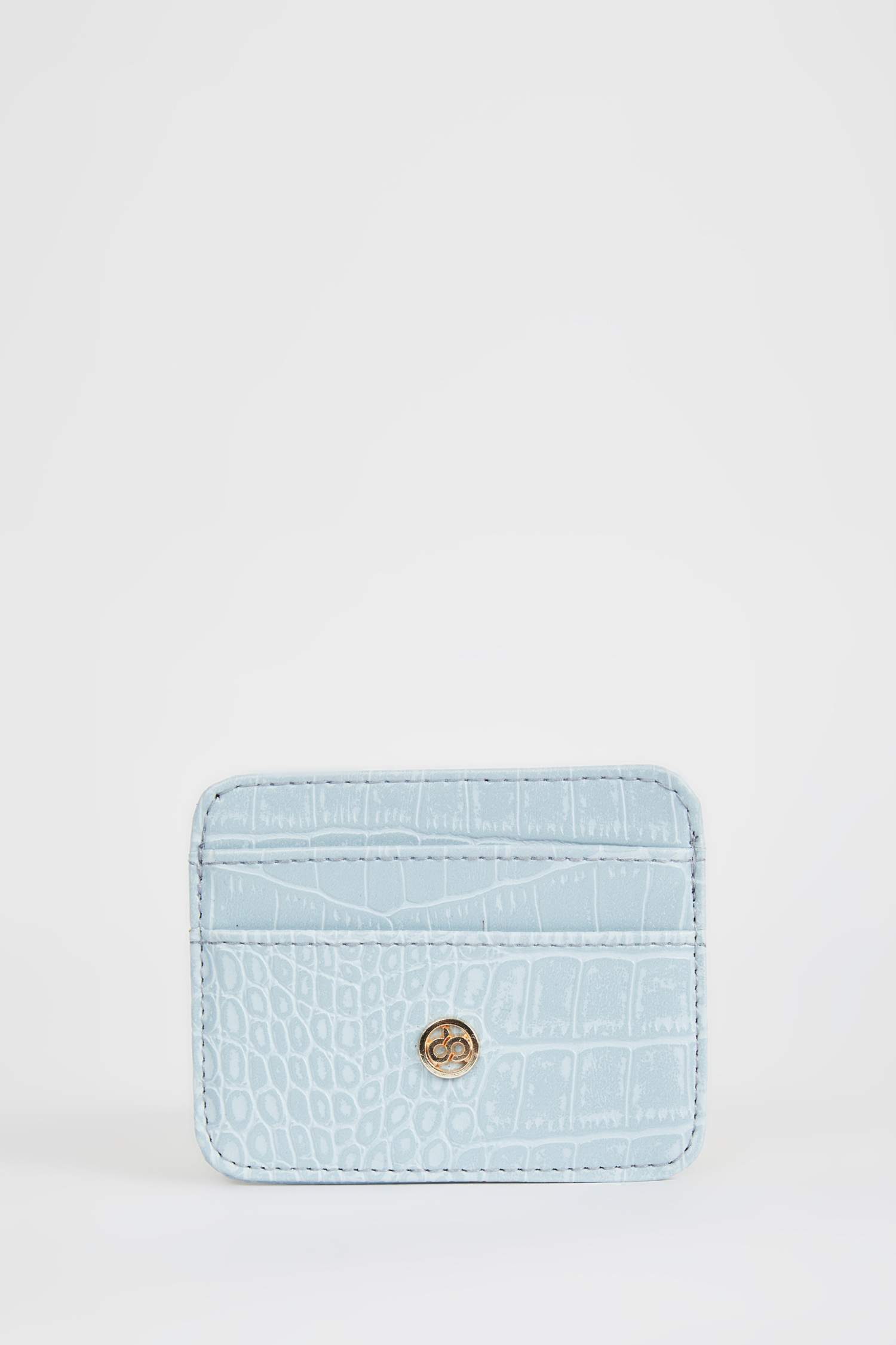 Women's Faux Leather Croco Card Holder