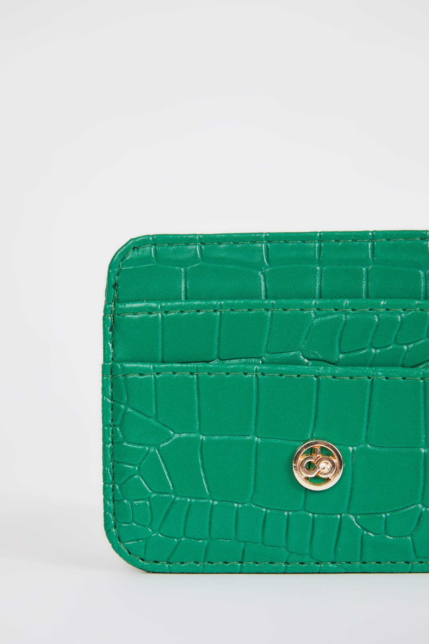 Women's Faux Leather Croco Card Holder