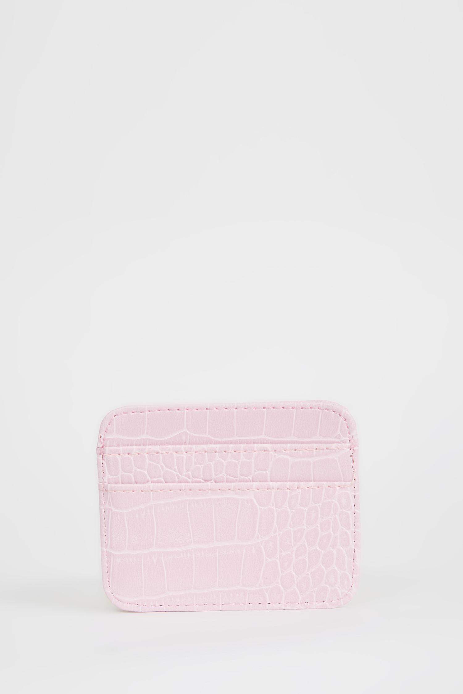 حافظة بطاقات جلد التمساح من الجلد الصناعي للسيدات