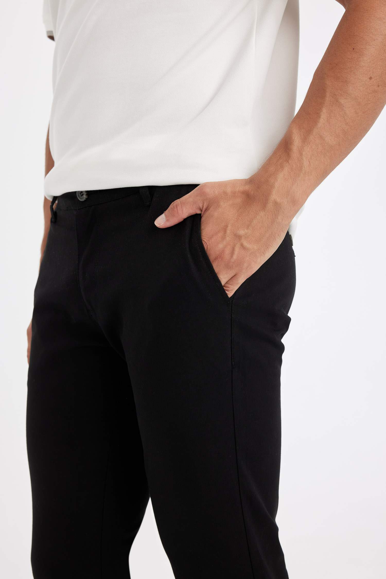 Yazlık Chino Kanvas Pantolon Slim Fit Dar Kesim 4 Cepli Pamuklu Gabardin Esnek Dar Paça