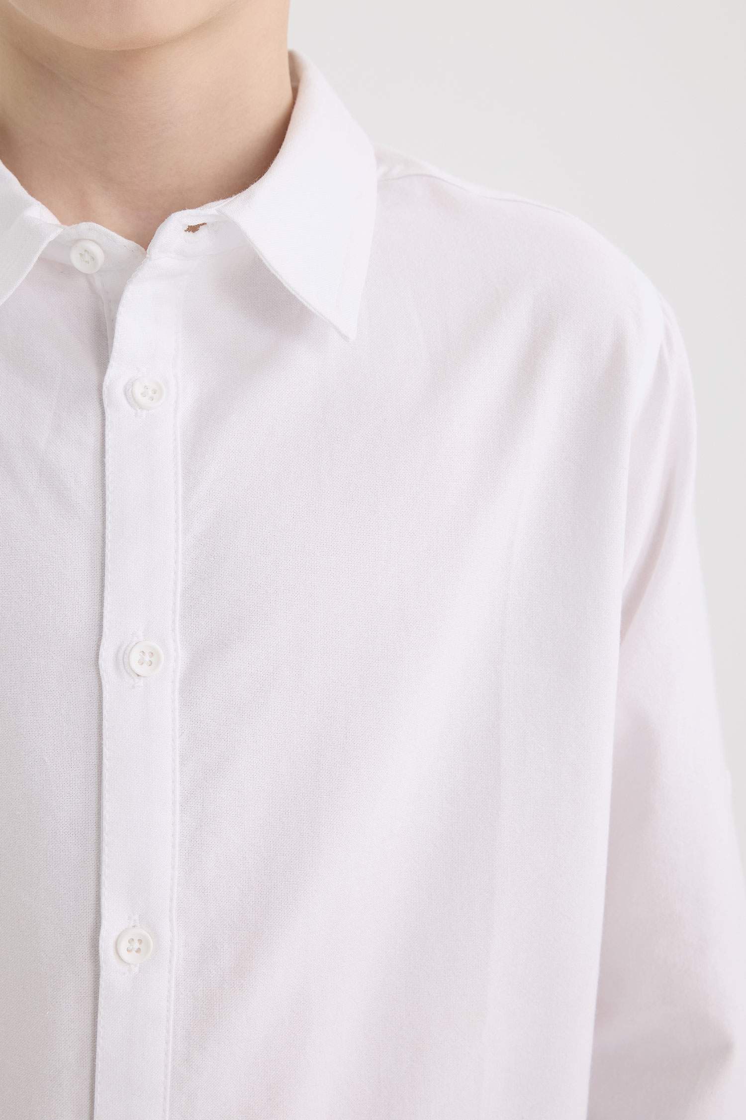 قميص بولو أوكسفورد كم طويل وقصة عادية