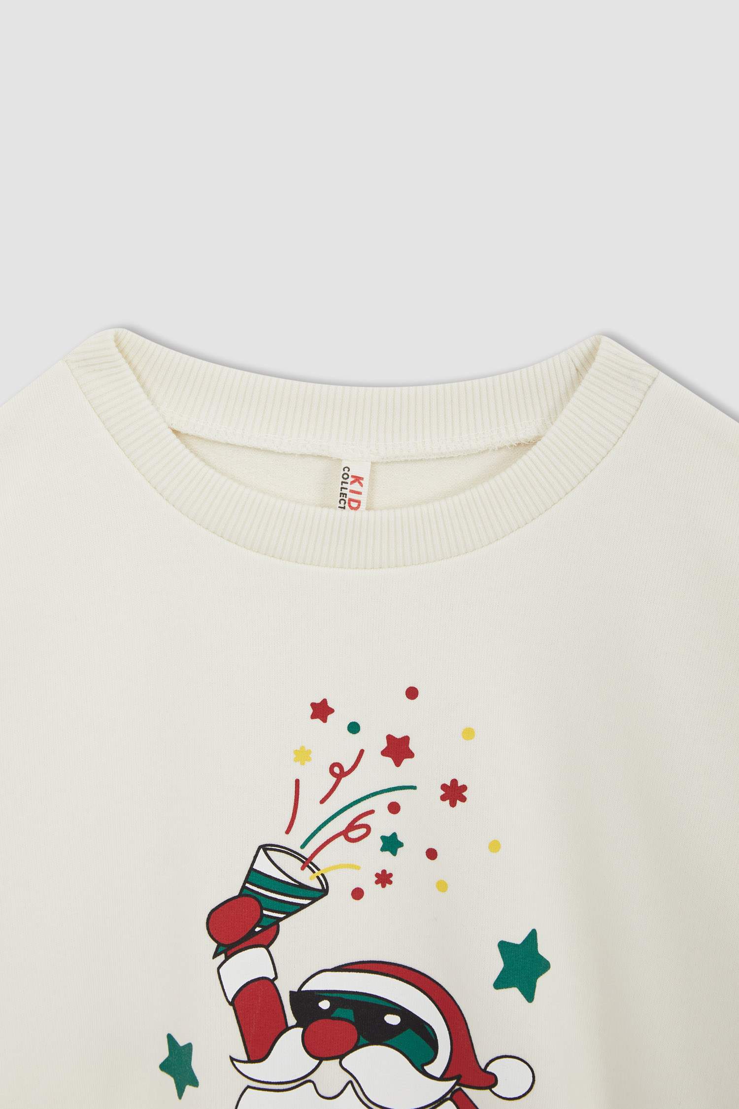 Defacto Kız Çocuk Bisiklet Yaka Sweatshirt. 2