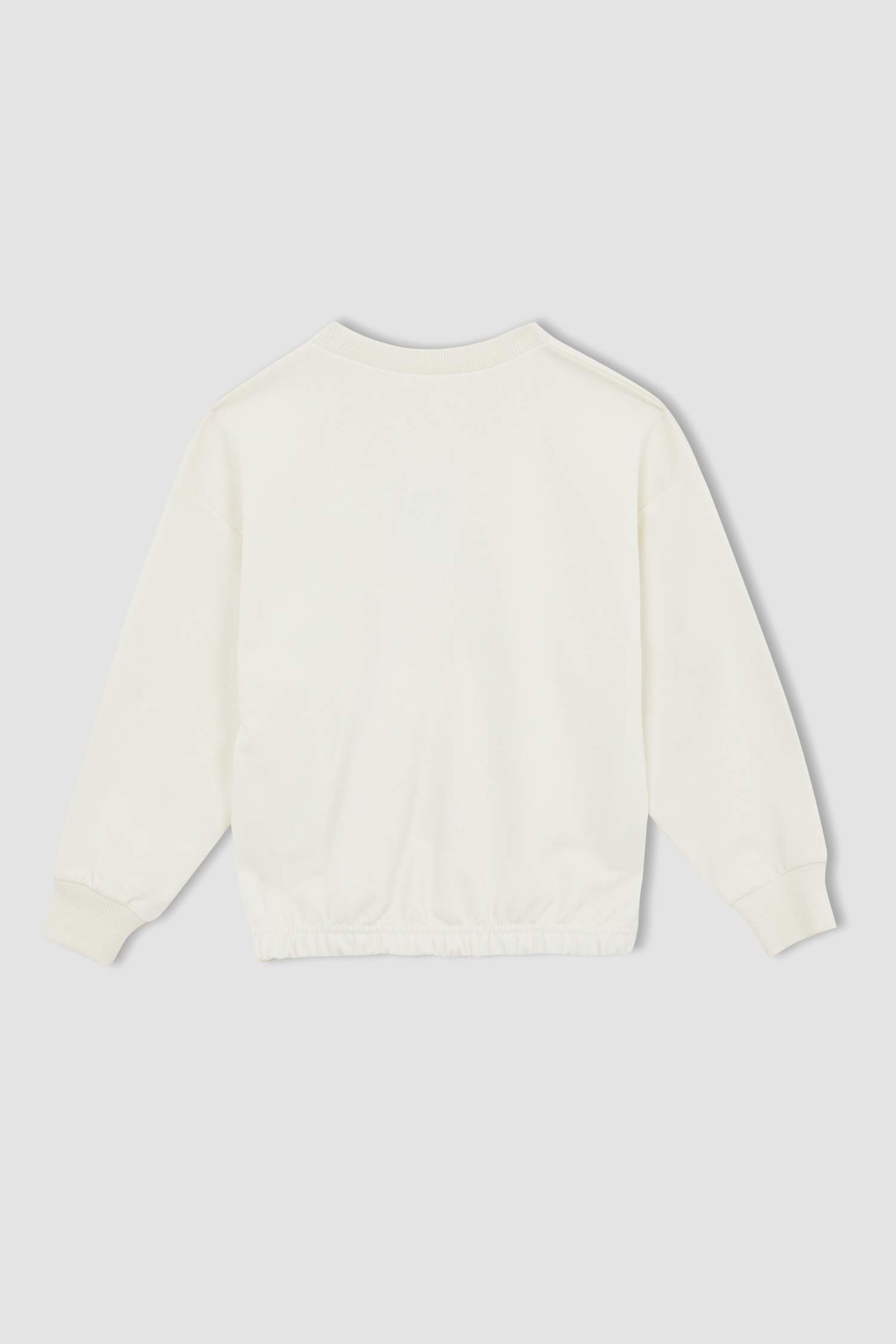 Defacto Kız Çocuk Bisiklet Yaka Sweatshirt. 4