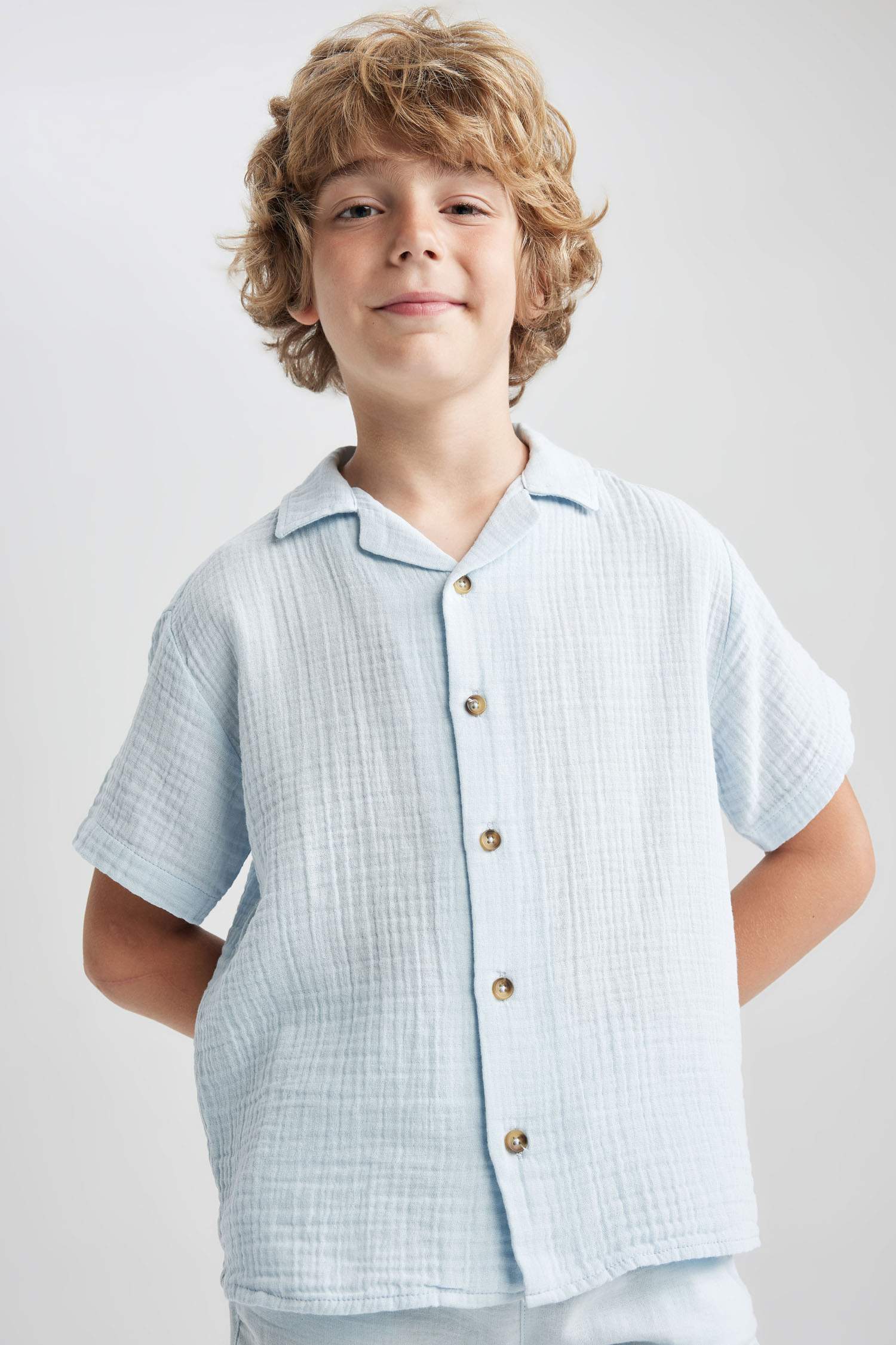 Chemise à manches courtes en Mousseline pour garçon