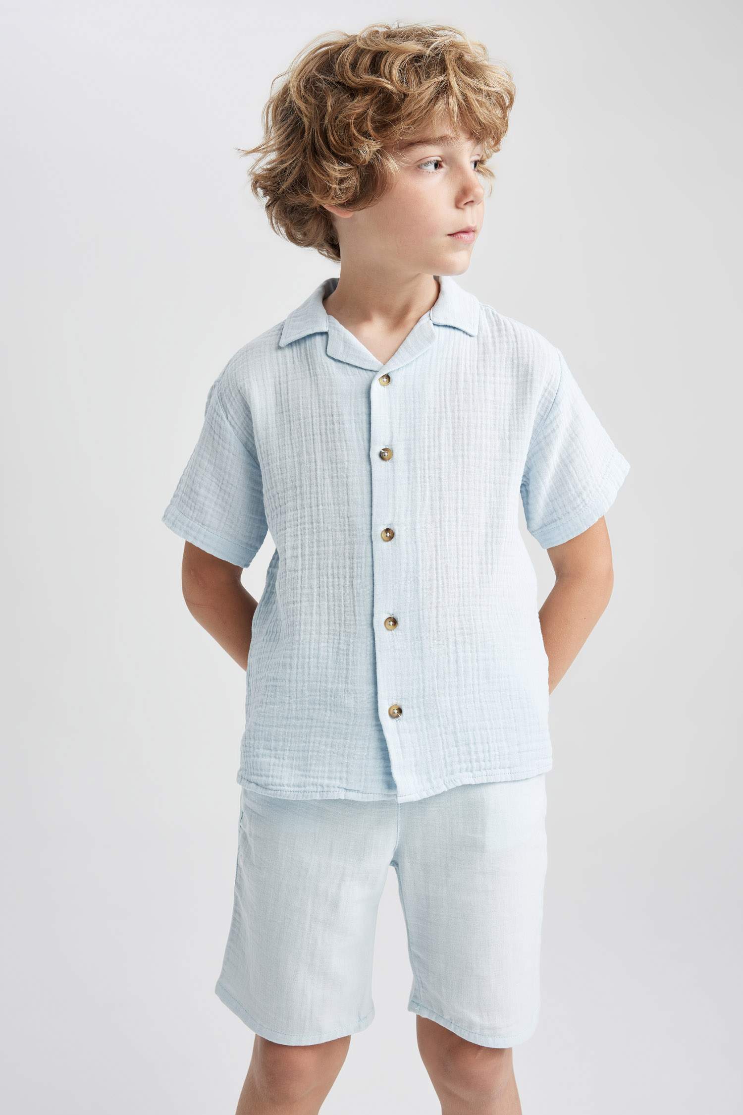 Chemise à manches courtes en Mousseline pour garçon