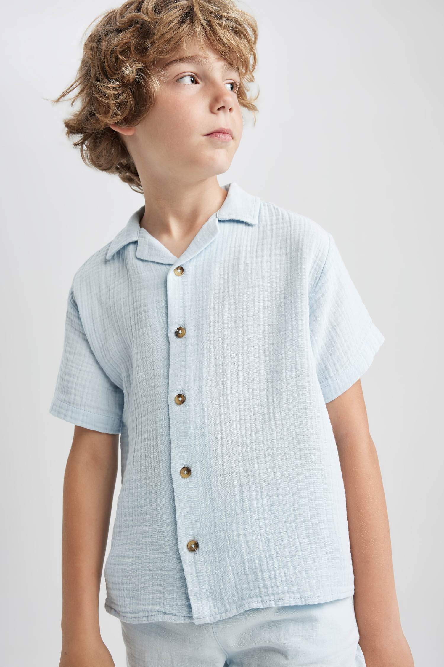 Chemise à manches courtes en Mousseline pour garçon