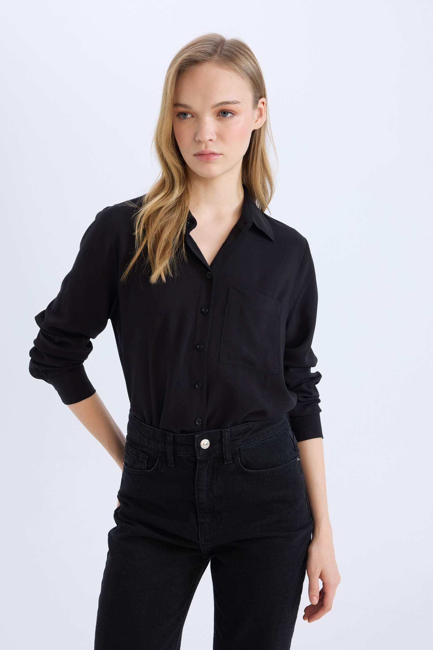 қалыпты пішім Ұзын жеңді көйлек