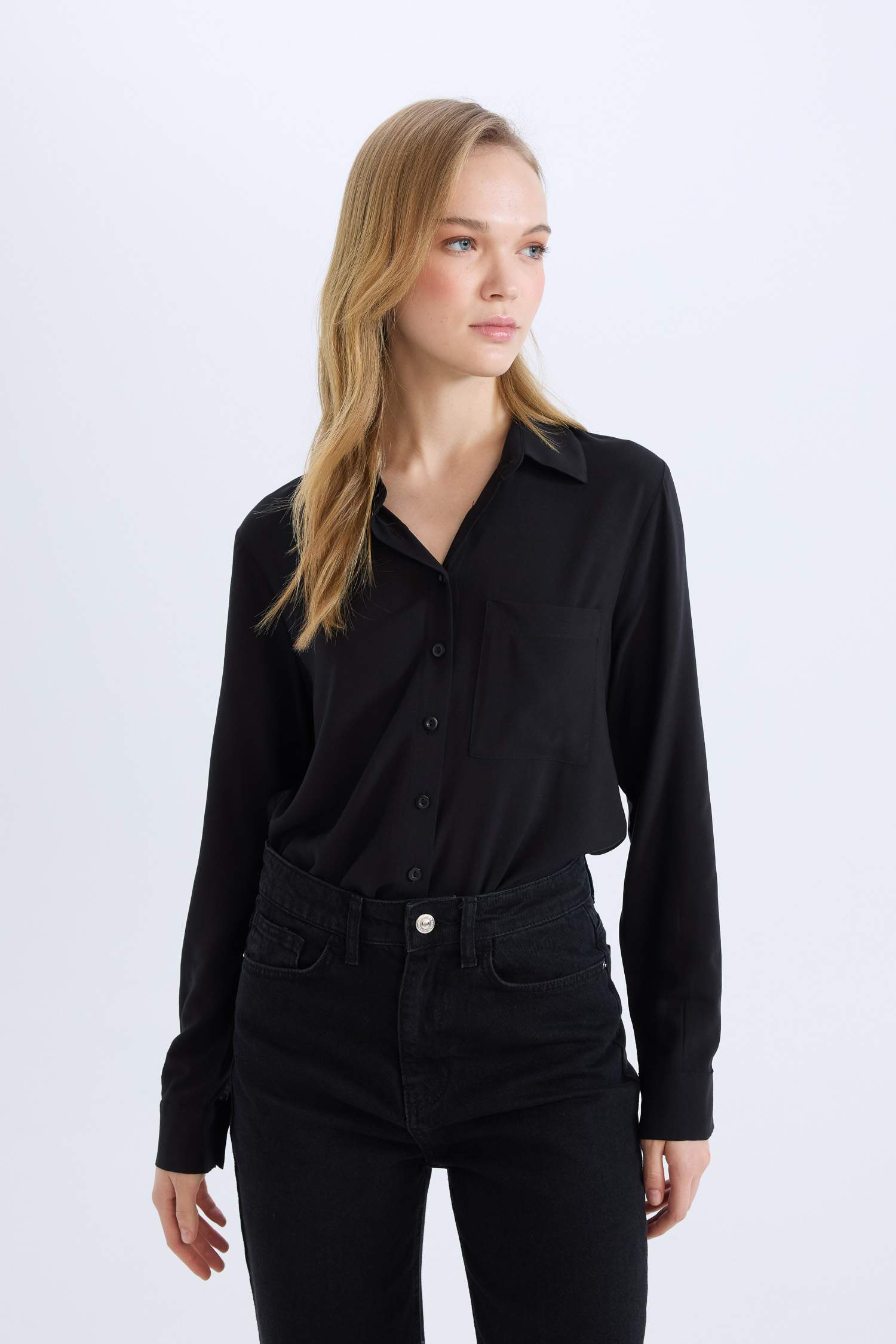 қалыпты пішім Ұзын жеңді көйлек